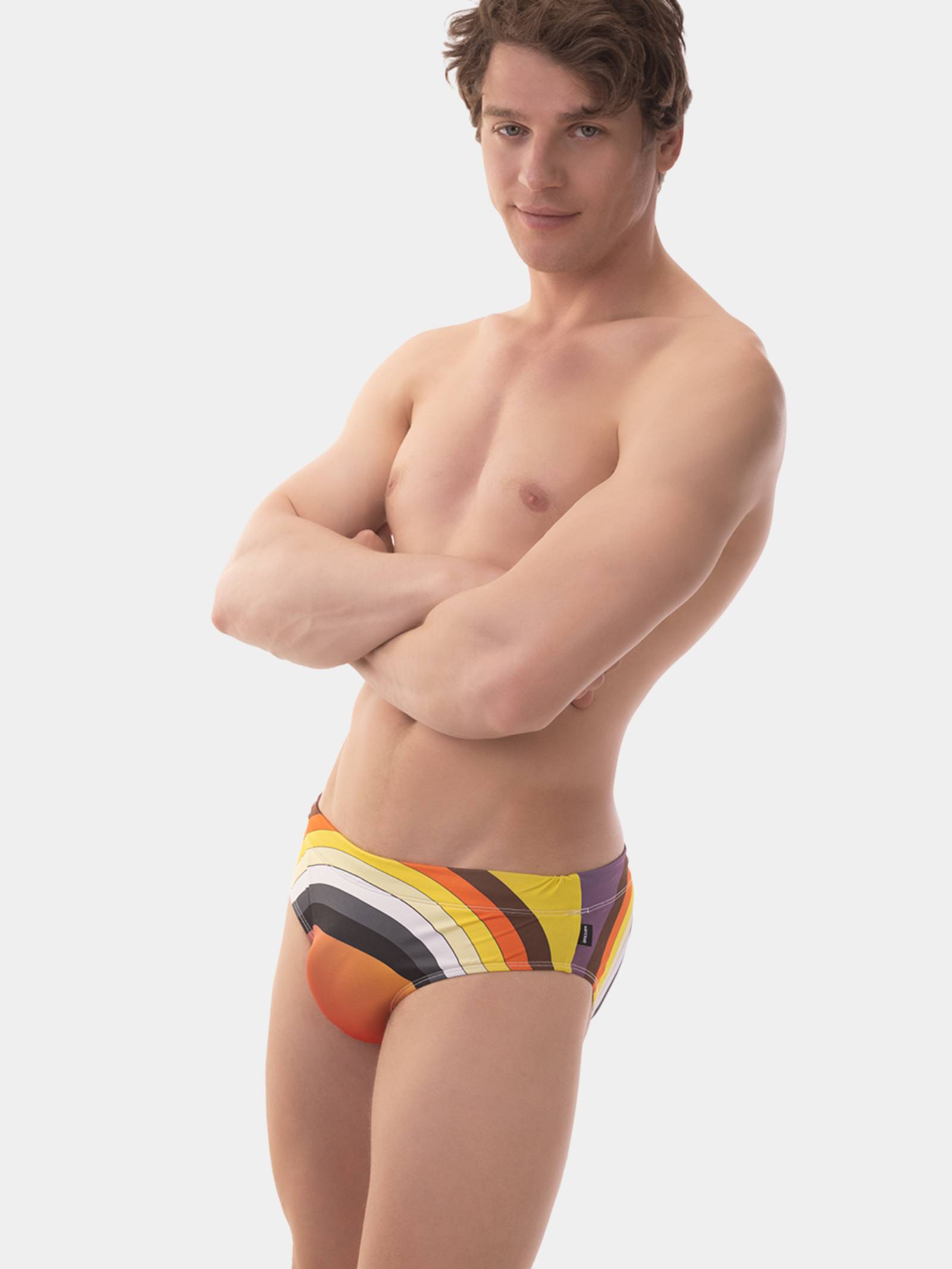 Brunos \ Pride Fashion \ Barcode Berlin \ Swim Brief Bear | Red/Brown