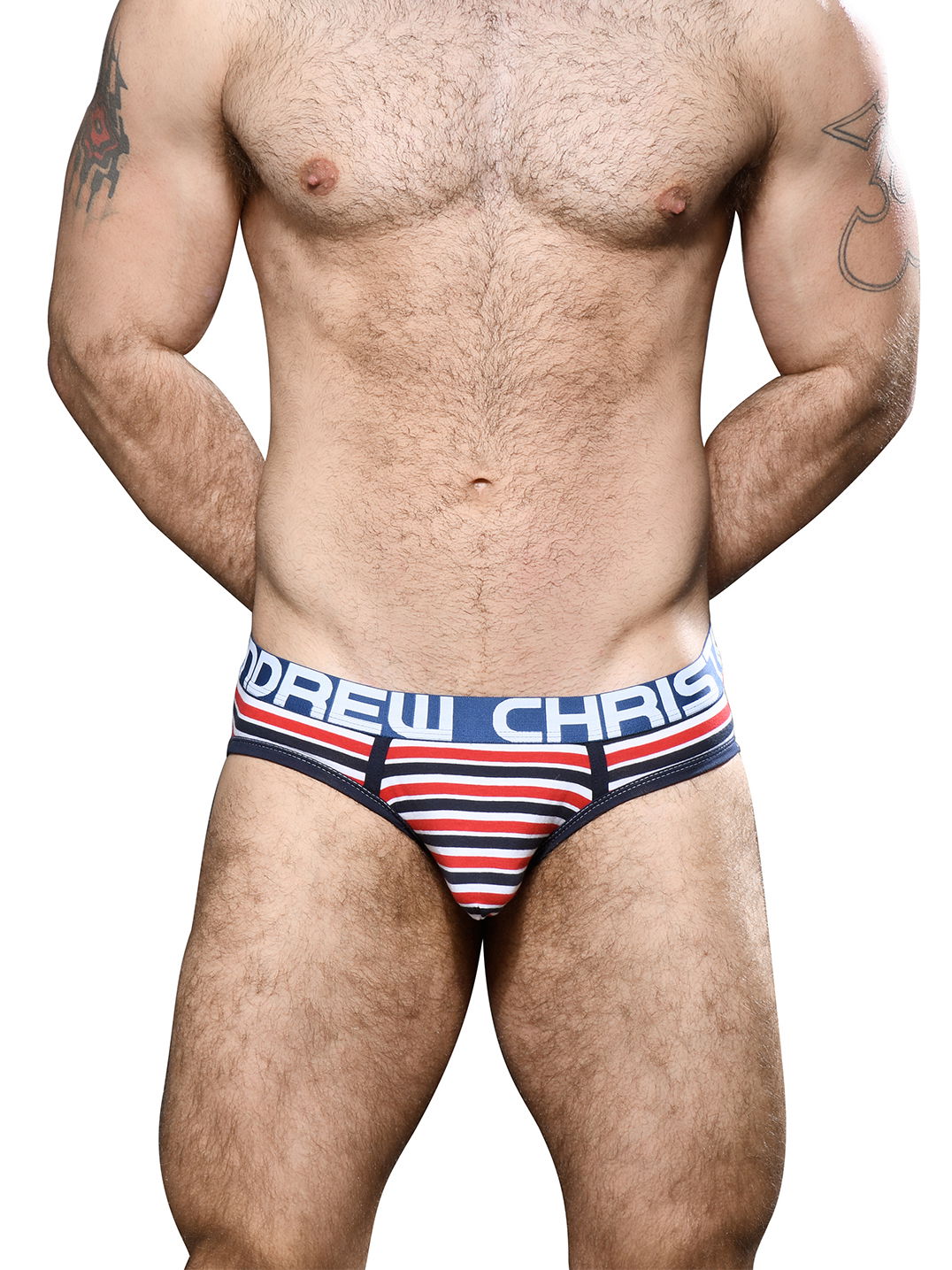 Brunos \  \ Andrew Christian \ Andrew Christian Avalon Stripe Brief w/Almost Naked