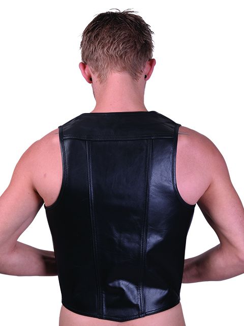 Muscle Weste Echtleder | Black