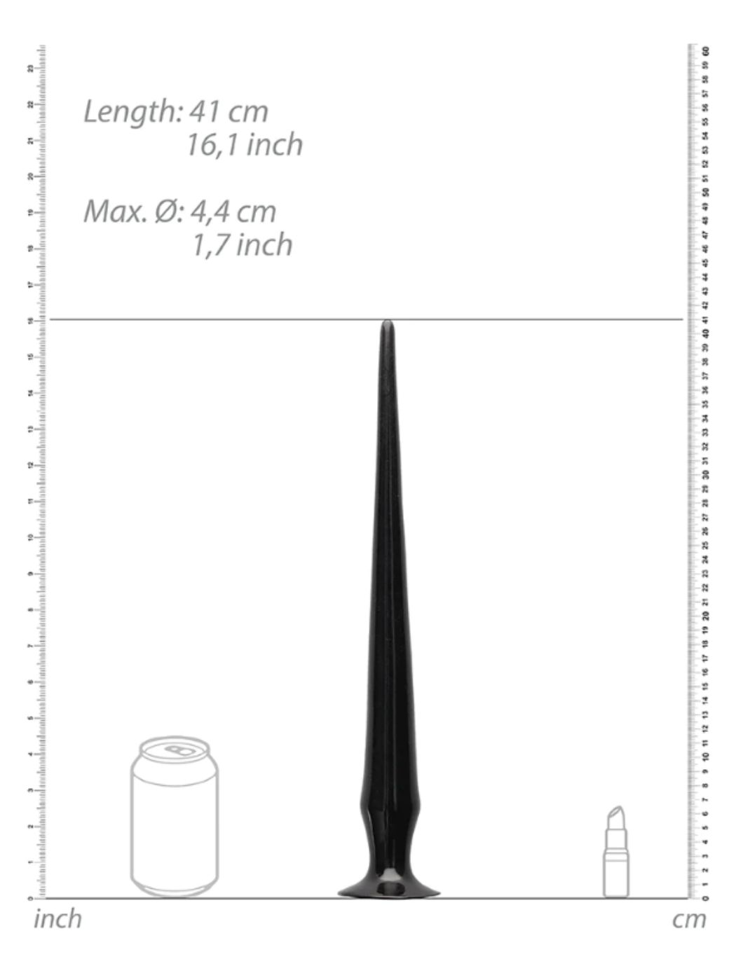 Brunos \  \ Shots Toys \ Ass Spike Dildo - 41 cm | Black