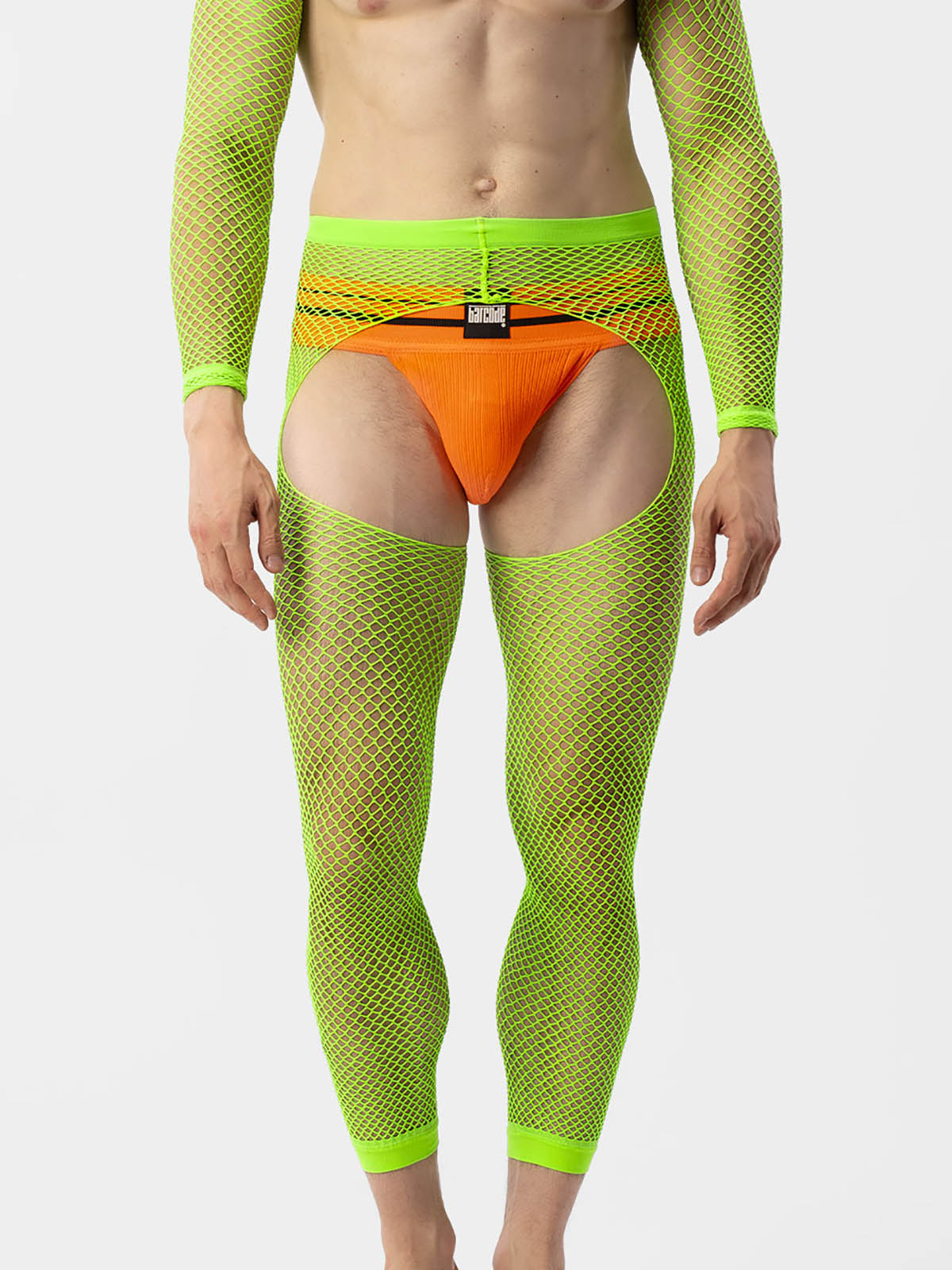 Brunos \ NEU \ Barcode Berlin \ Fishnet Leggins Cacci | Neongreen