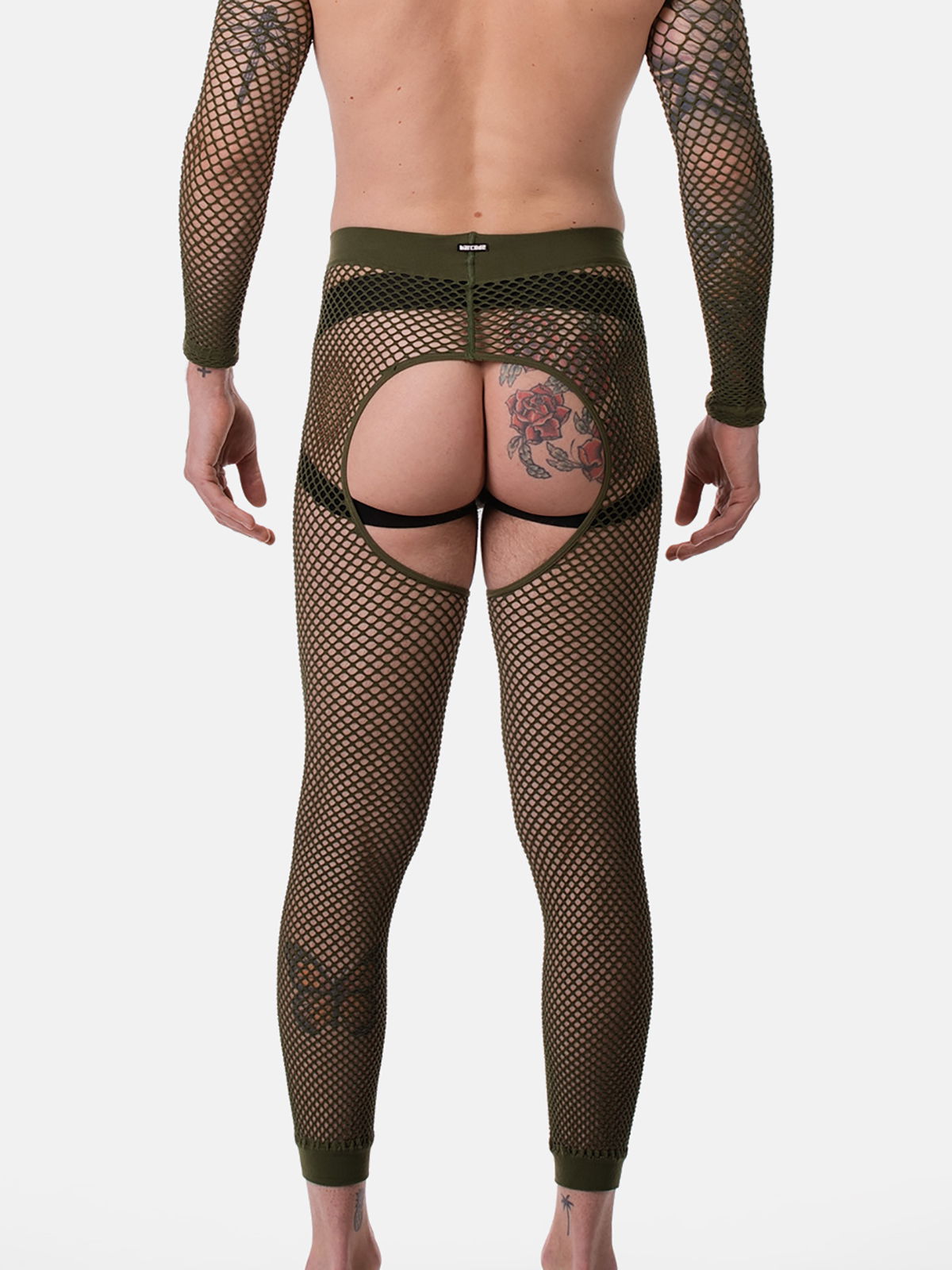 Brunos \ NEU \ Barcode Berlin \ Fishnet Leggins Cacci | Army