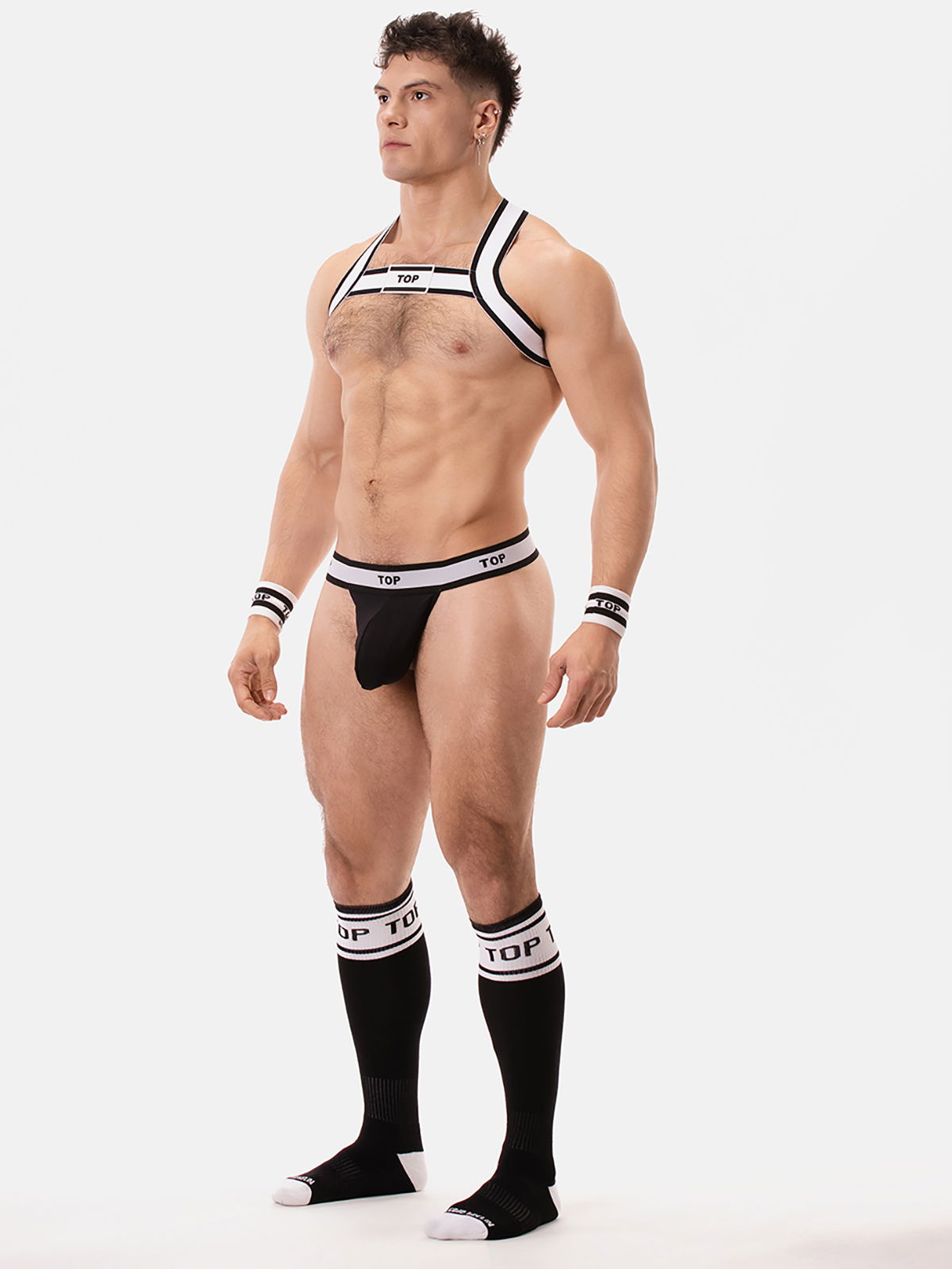 Brunos \ Jocks \ Barcode Berlin \ Suspender Slip TOP | Black/White