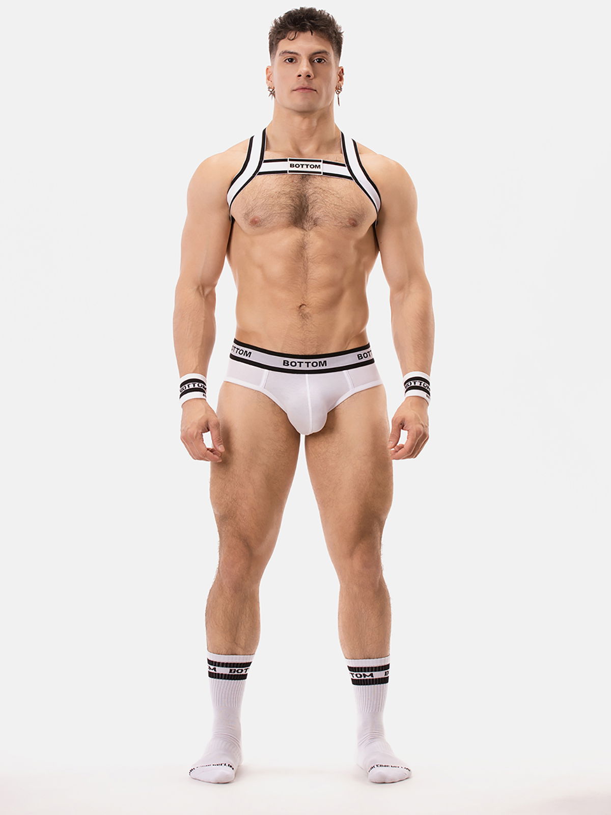 Brunos \ Jocks \ Barcode Berlin \ Backless Brief BOTTOM | White/Black