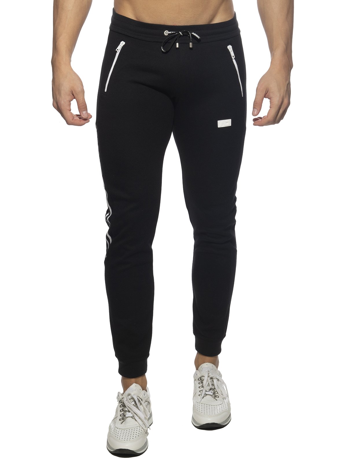 Double Zip Jogging Pants | Black