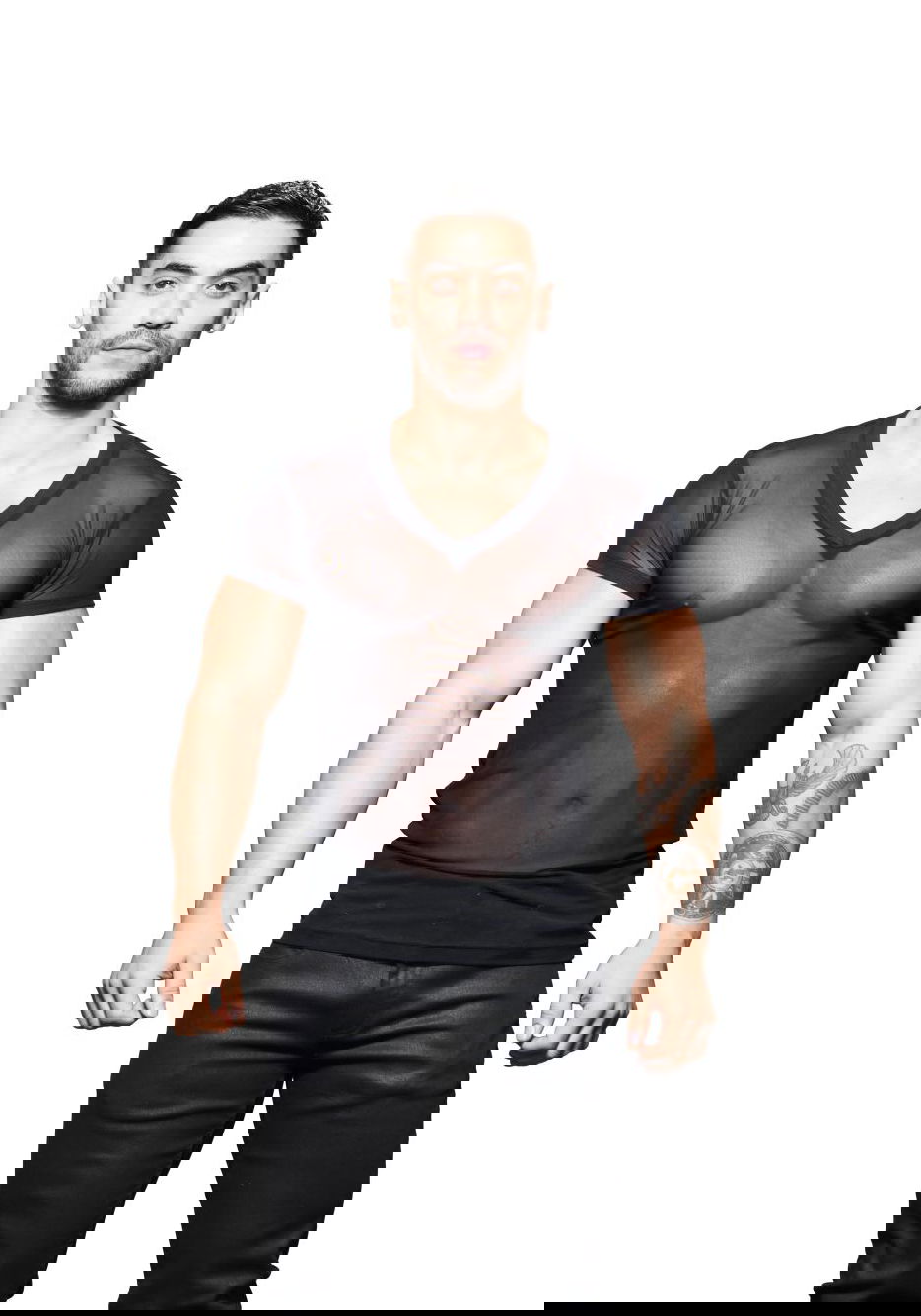 Brunos \  \ Andrew Christian \ Andrew Christian Sexy Sheer V-Neck Tee