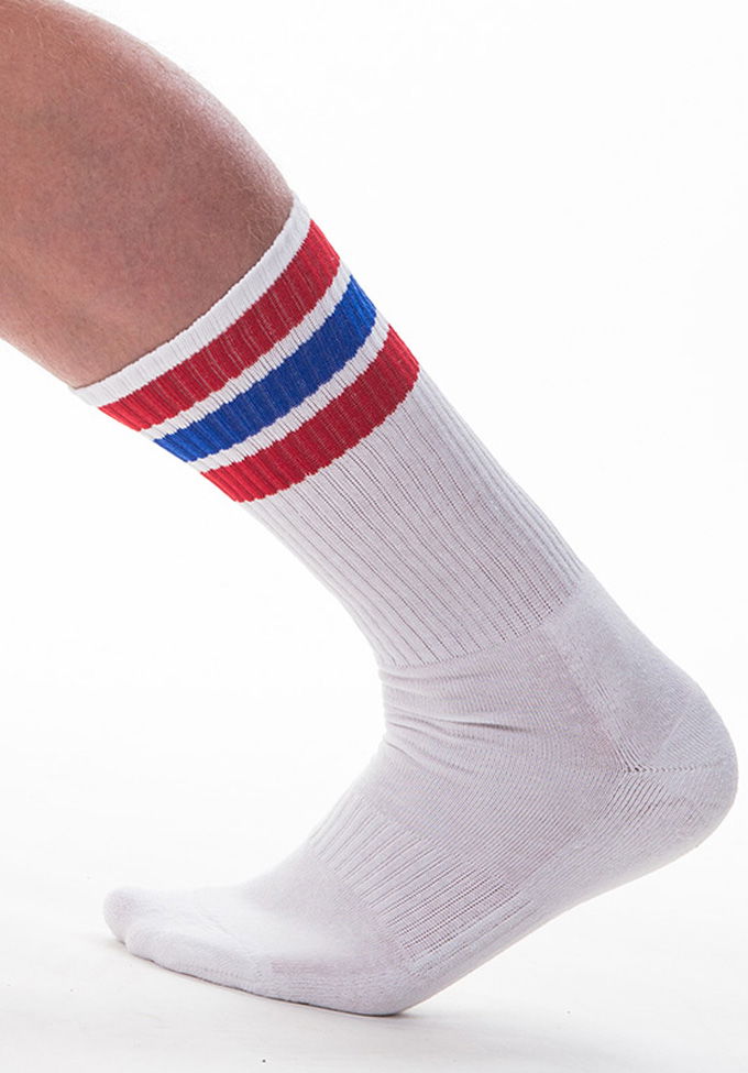 Brunos \ Socks \ Barcode Berlin \  Me-time Socks | White|Orange|Grey