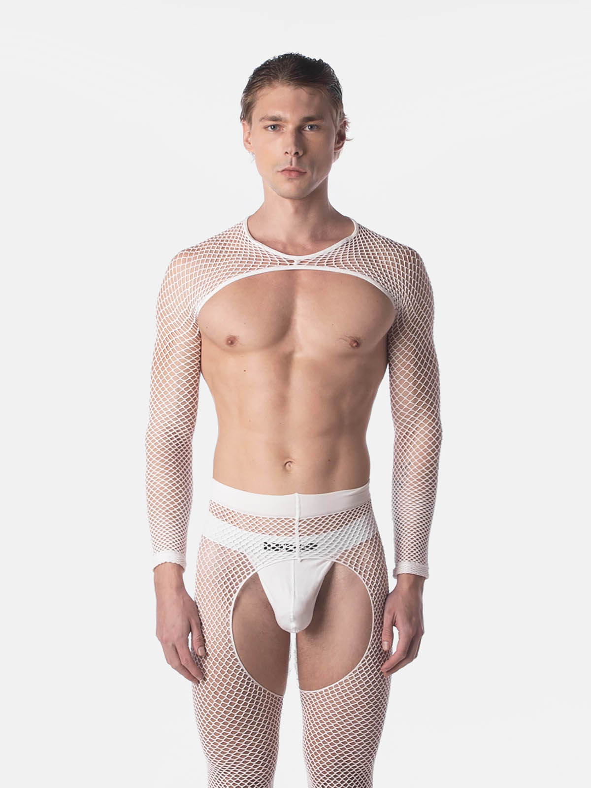 Brunos \ Neu \ Barcode Berlin \ Fishnet Sleeves Poggio | White