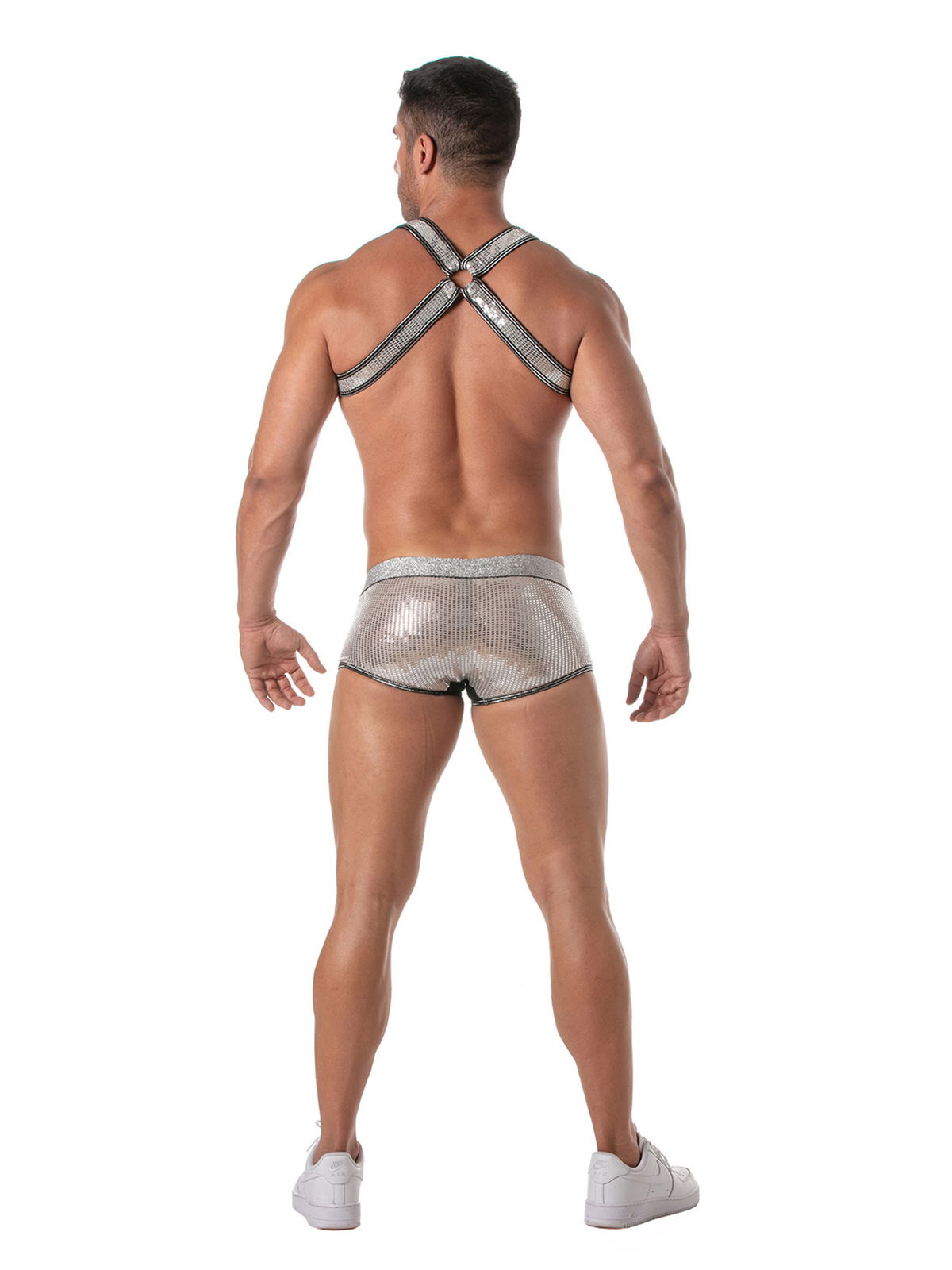 Brunos \  \ TOF Paris \ Glitter Bulldog Harness | Silver