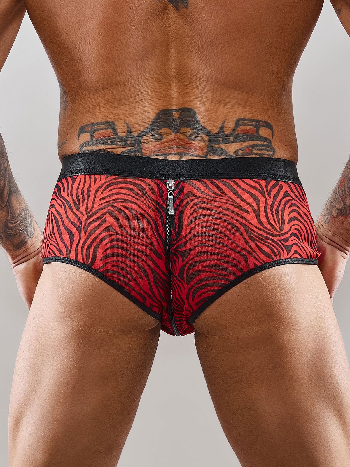 Zipper Shorts Franco | Black/Red
