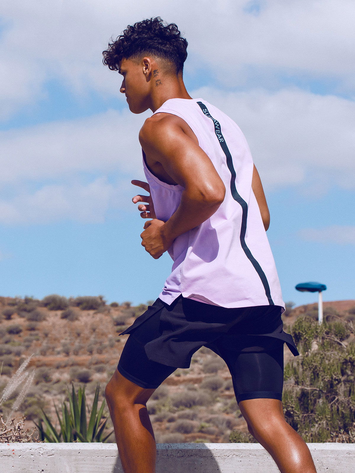 Brunos \ Supawear \ Supawear \ Tank Top Solid & Mesh | Purple Heather