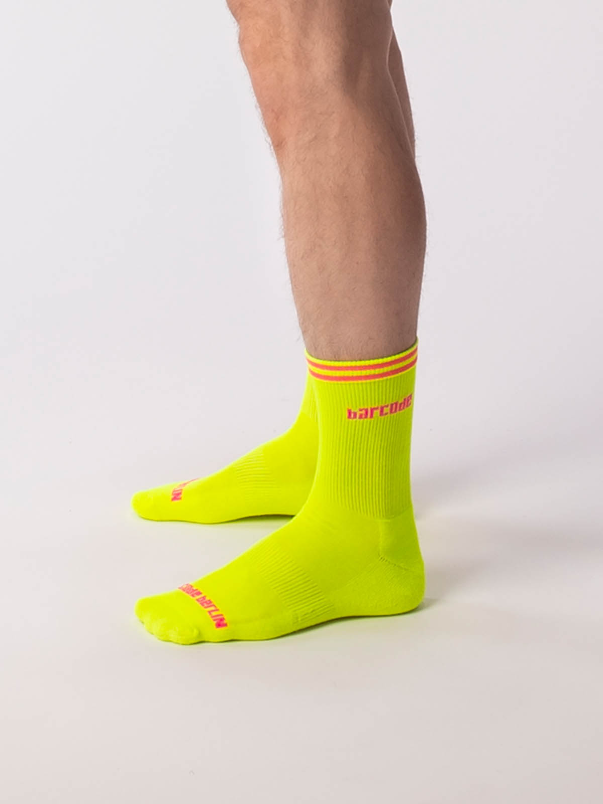 Brunos \  \ Barcode Berlin \ Festival Socks | Neonyellow|Pink