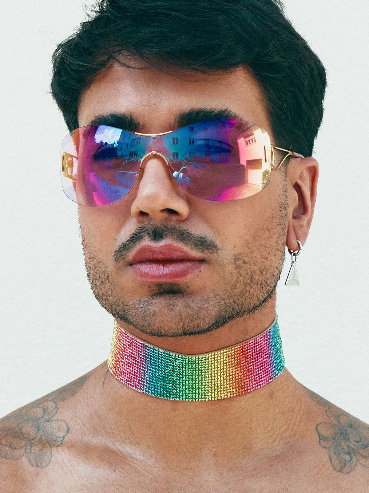 Brunos \ Neu \ Lorand Lajos \ Choker Crystal | Rainbow
