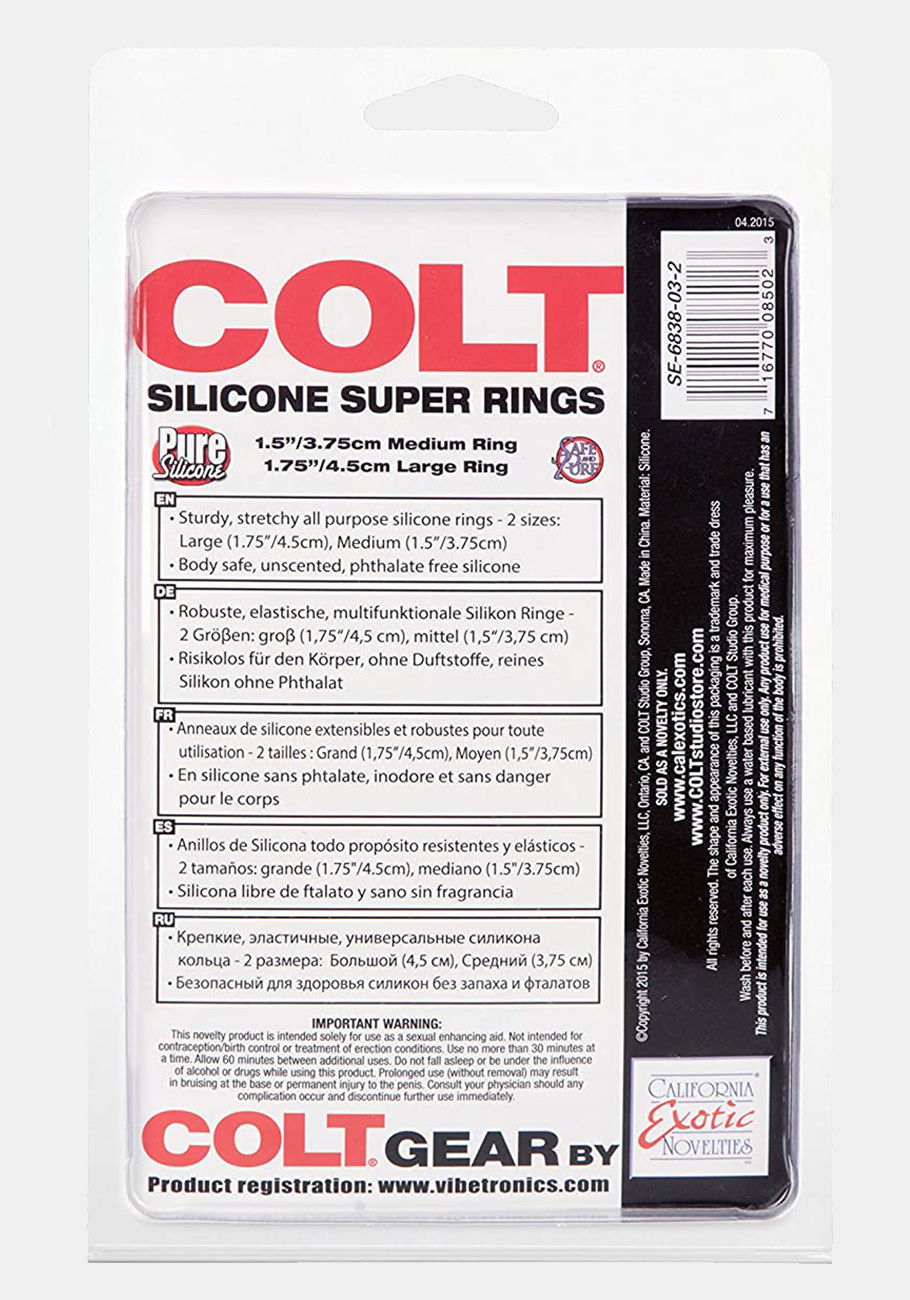 Brunos \  \ COLT \ Silicone Super Rings | Black