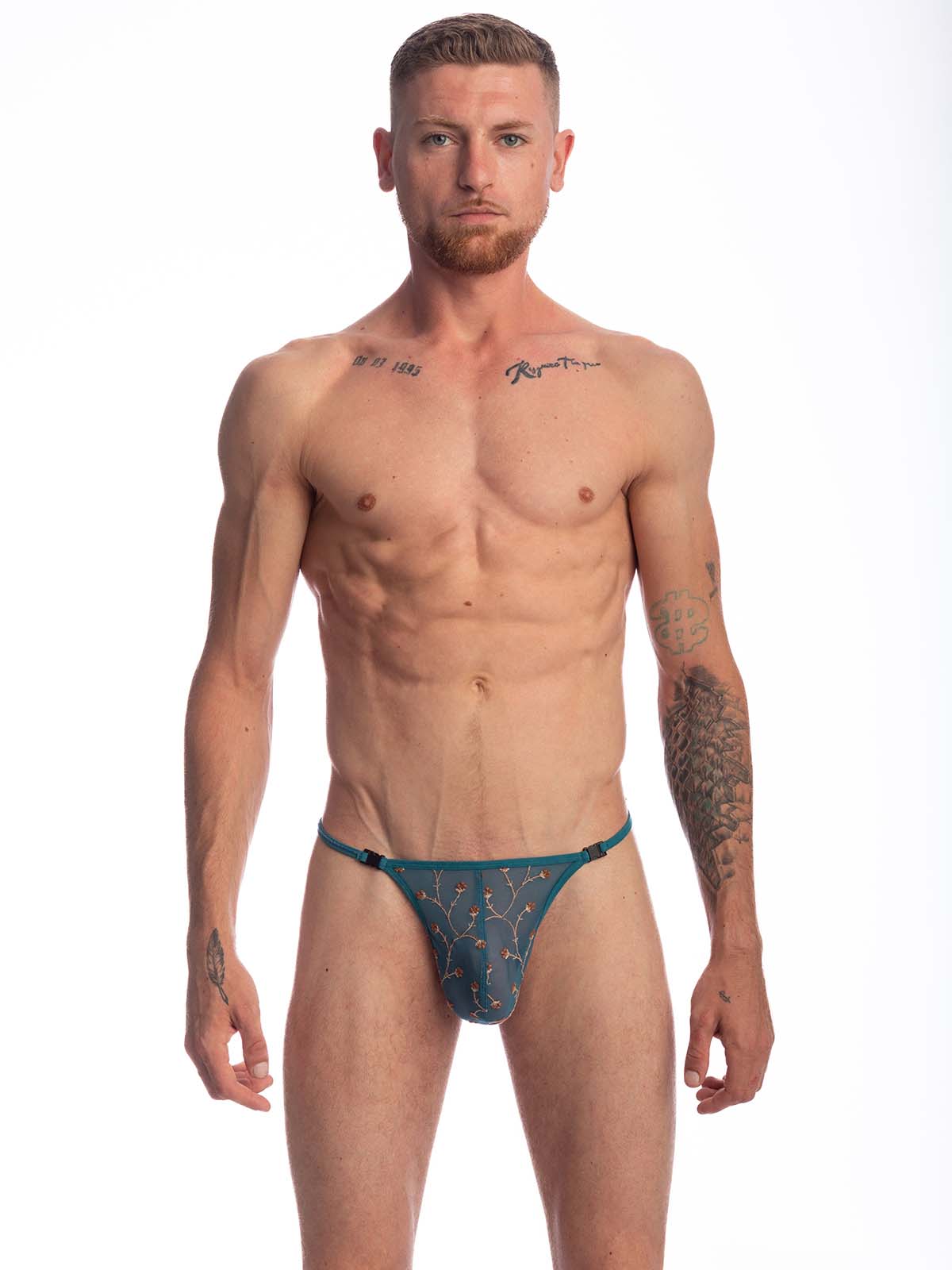 Striptease Thong Viorne Lagon | Blue Brunos \ Strings | Tangas | Thongs \ L'homme Invisible \ Striptease Thong Viorne Lagon | Blue
