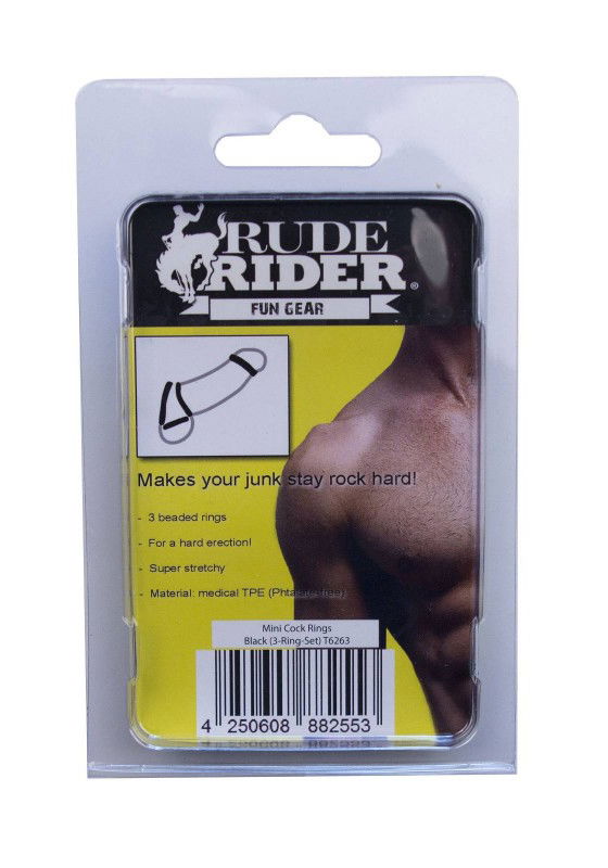 Brunos \  \ Rude Rider \ Mini Cock Rings | 3er-Pack