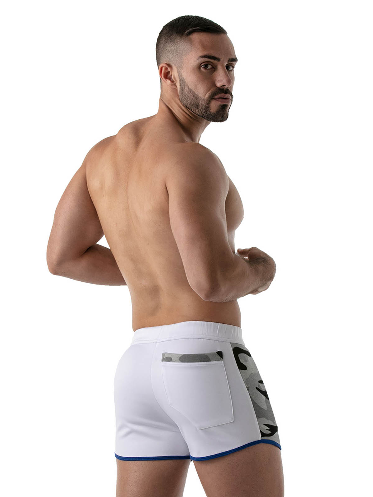 Brunos \ TOF Paris \ TOF Paris \ Camo Gym Shorts | White