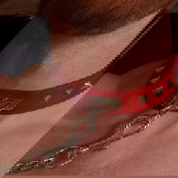 Brunos \ Rouge Garments \ Rouge Garments \ O-Ring Nietenhalsband | Red