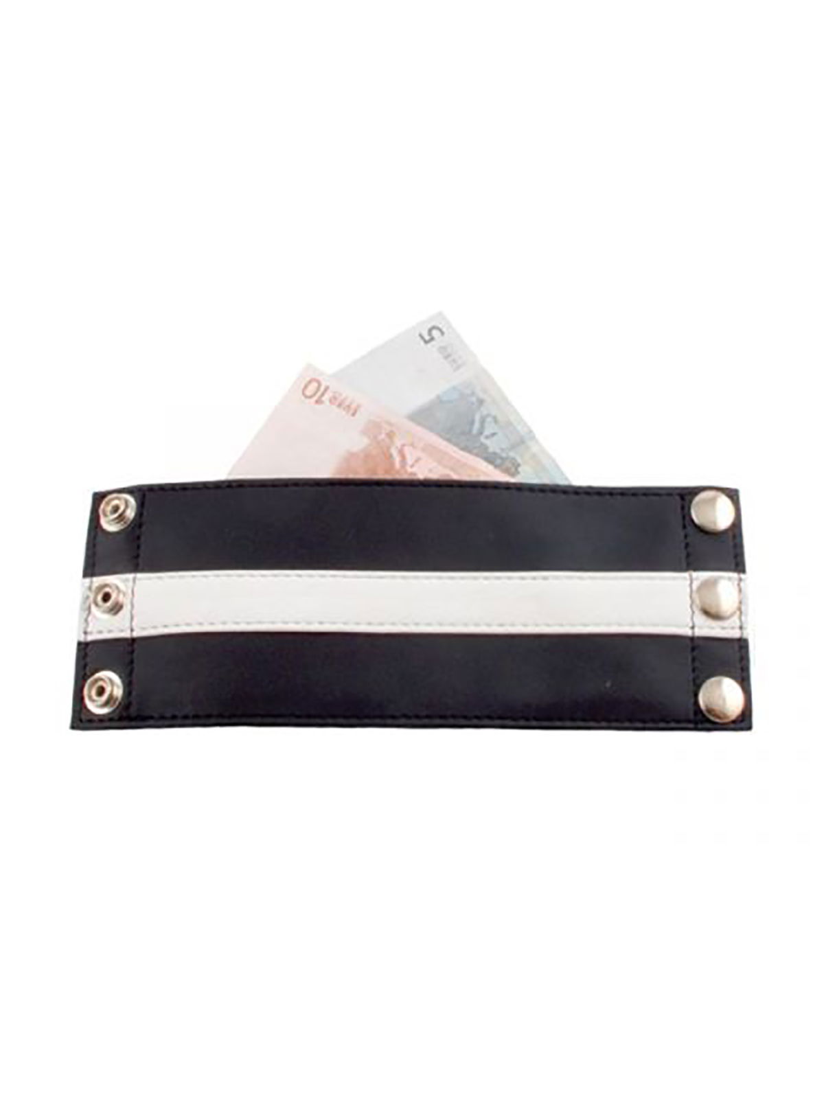 Brunos \  \ Mister B \ Leder Wrist Wallet Zip |  Black/White