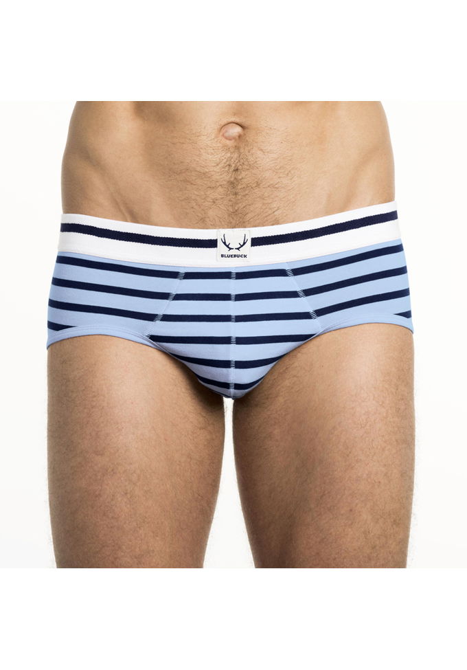 Bluebuck Nautical Stripes Brief | Sky Bluebuck Nautical Stripes Brief | Sky