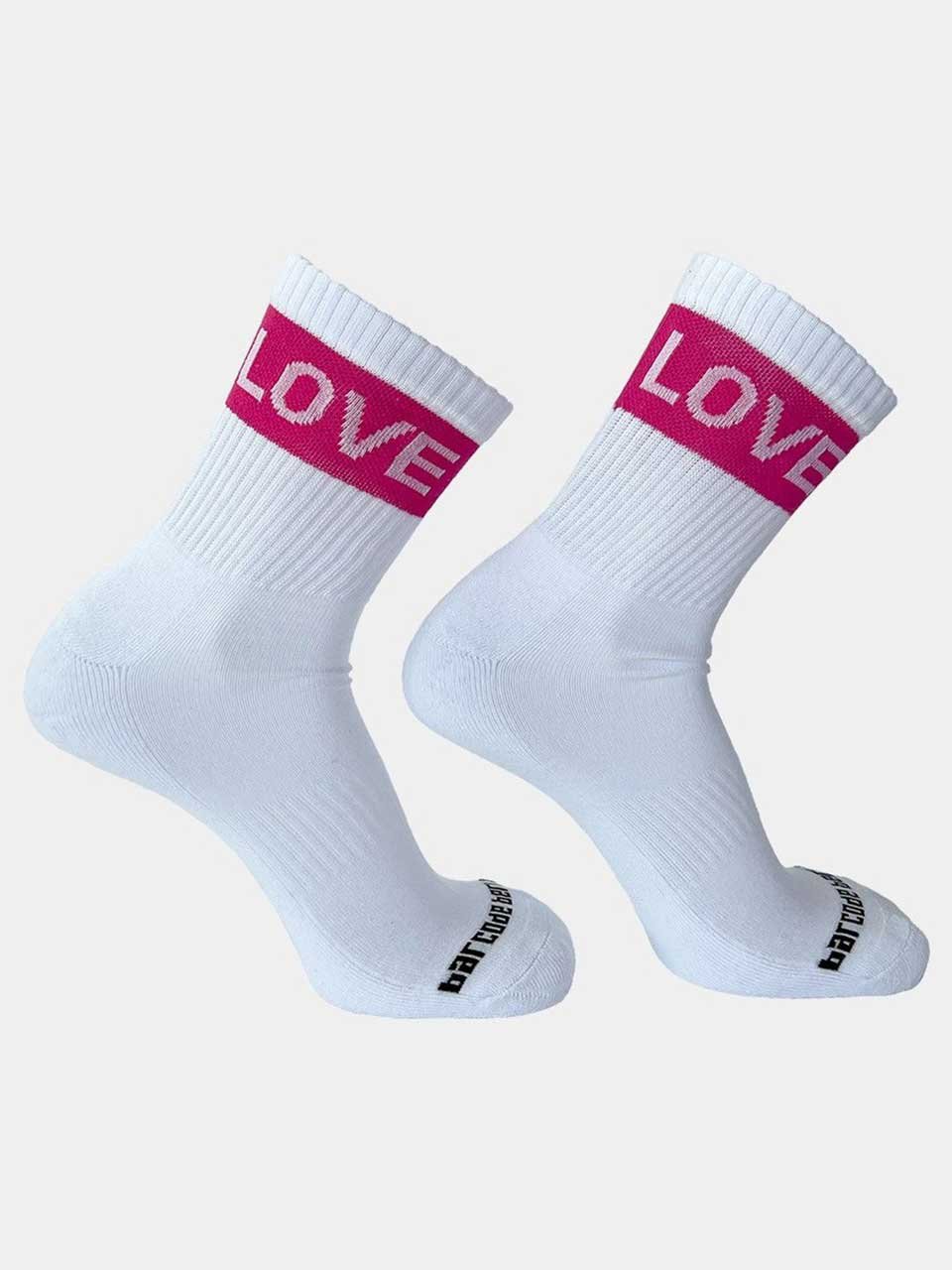 Fetish  Half Socks  Love | White/Pink