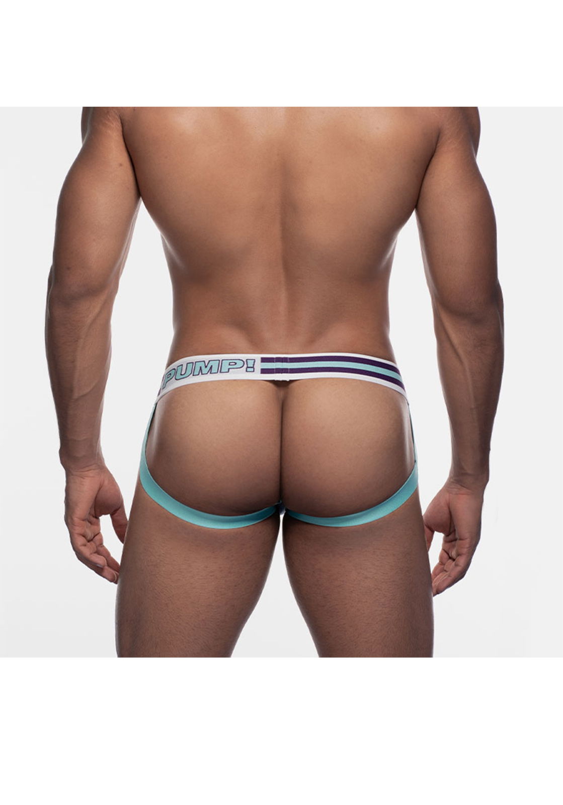 Brunos \ Jocks \ PUMP! \ PUMP! Activate Sportboy Jock | Cream/Deep Purple/Retro Teal