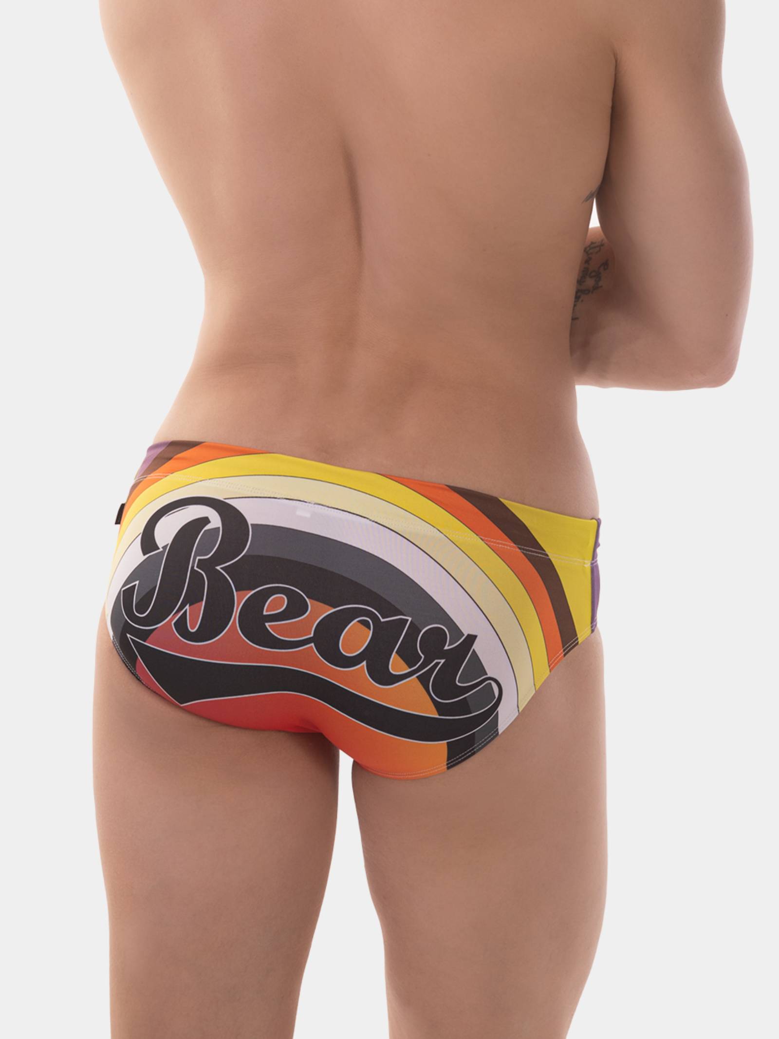 Brunos \ Pride Fashion \ Barcode Berlin \ Swim Brief Bear | Red/Brown
