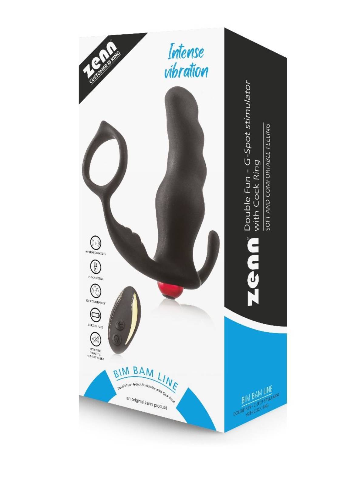 Brunos \ ZENN \ ZENN \ Double Fun - G-Spot Stimulator Cock Ring Ø 40 mm