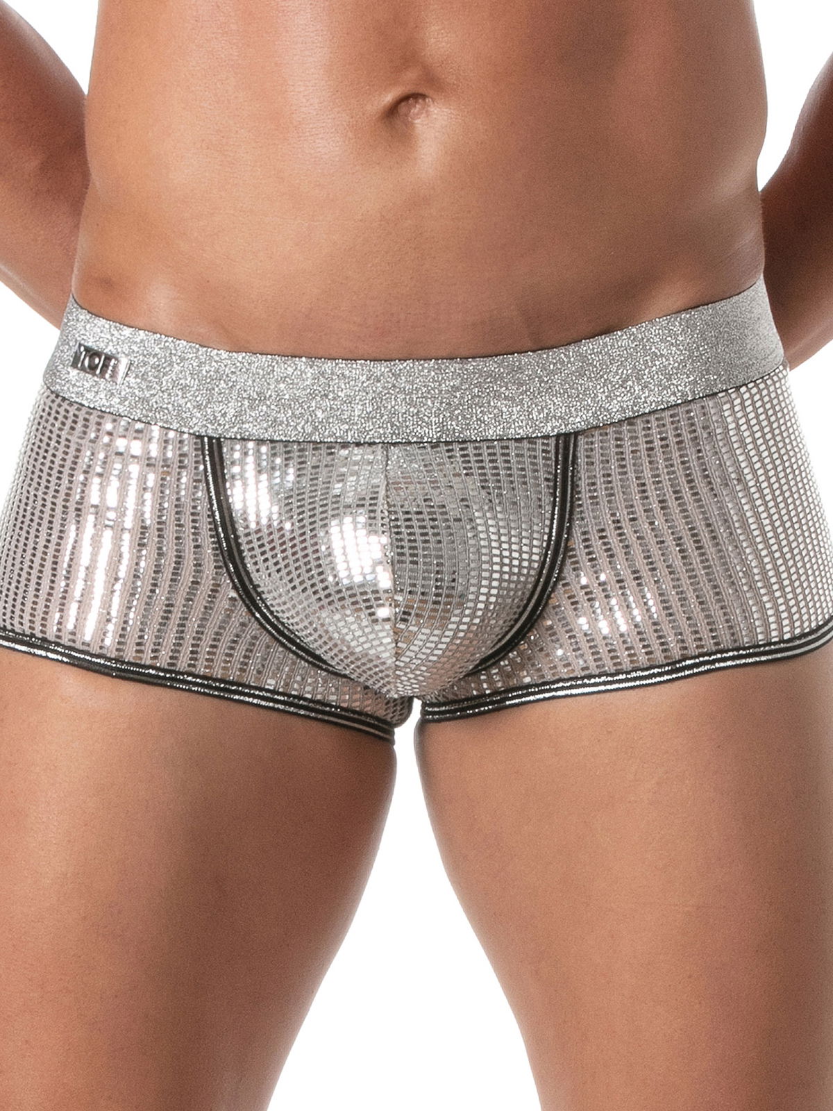 Brunos \ Boxer | Trunks \ TOF Paris \ Glitter Trunk | Silver