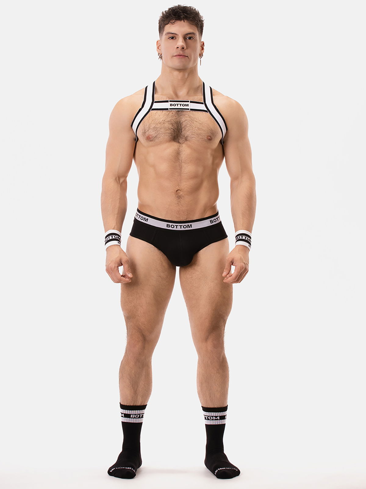 Brunos \ Jocks \ Barcode Berlin \ Backless Brief BOTTOM | Black/White