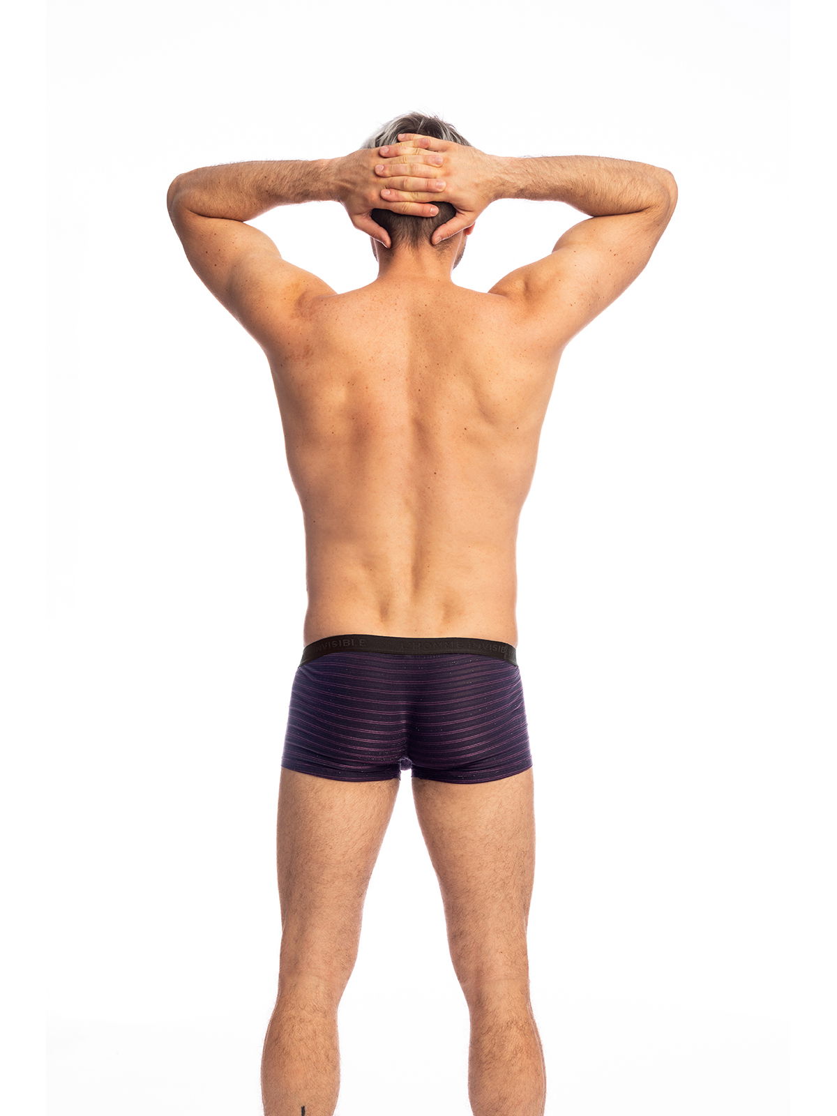 Brunos \ Boxer | Trunks \ L'homme Invisible \ Push-Up Hipster Shimmering Nights | Black