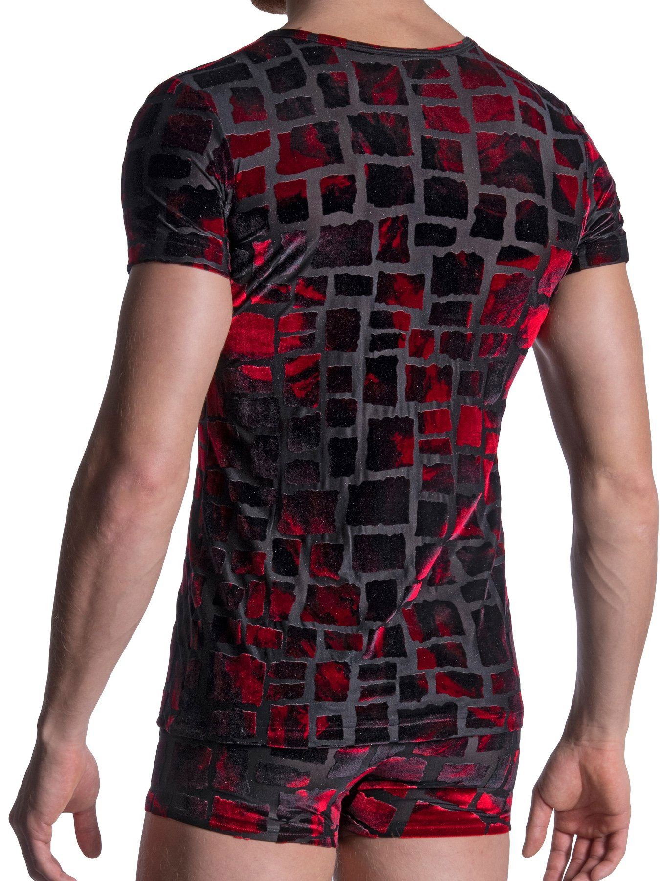 Brunos \ Tops \ MANSTORE \ Manstore V-Neck Tee low | Black/Red
