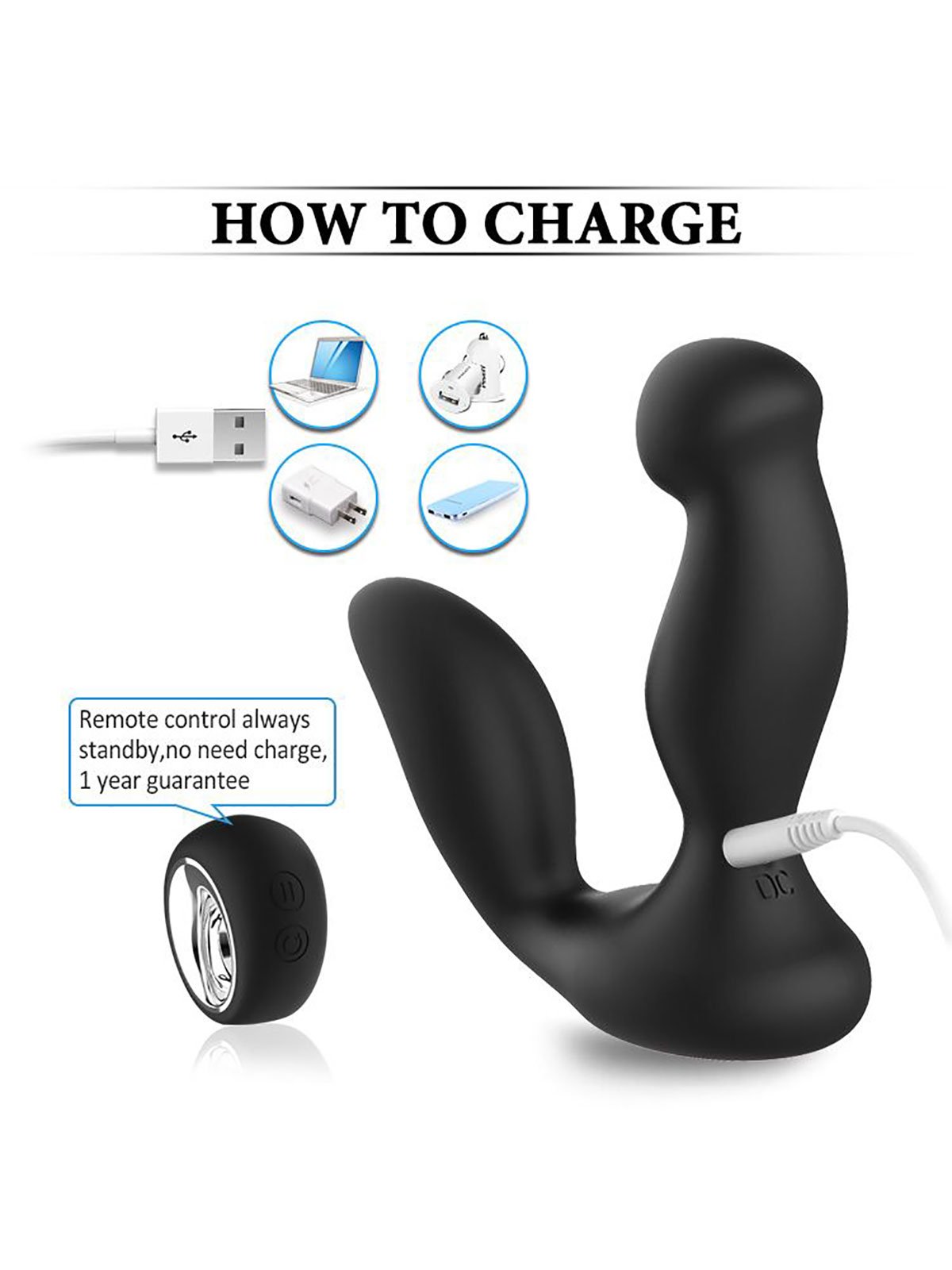 Plug Prostata Massage | 11,8 cm | Black