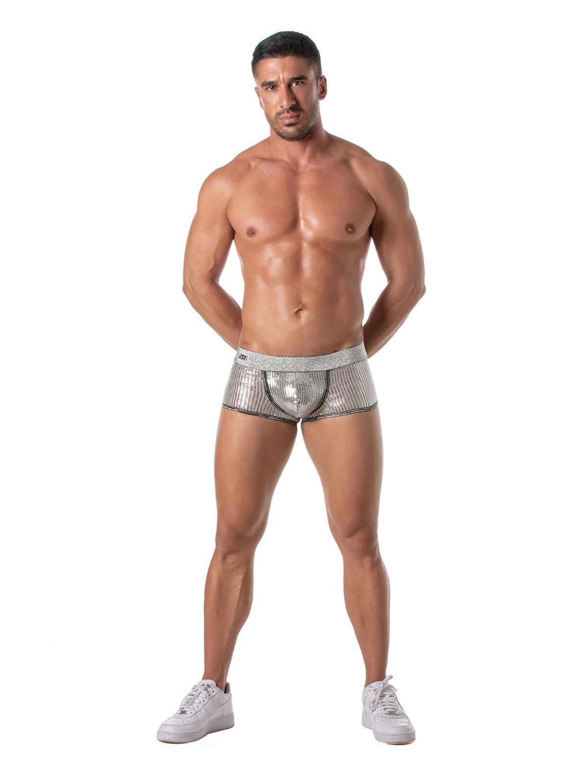 Brunos \ Boxer | Trunks \ TOF Paris \ Glitter Trunk | Silver