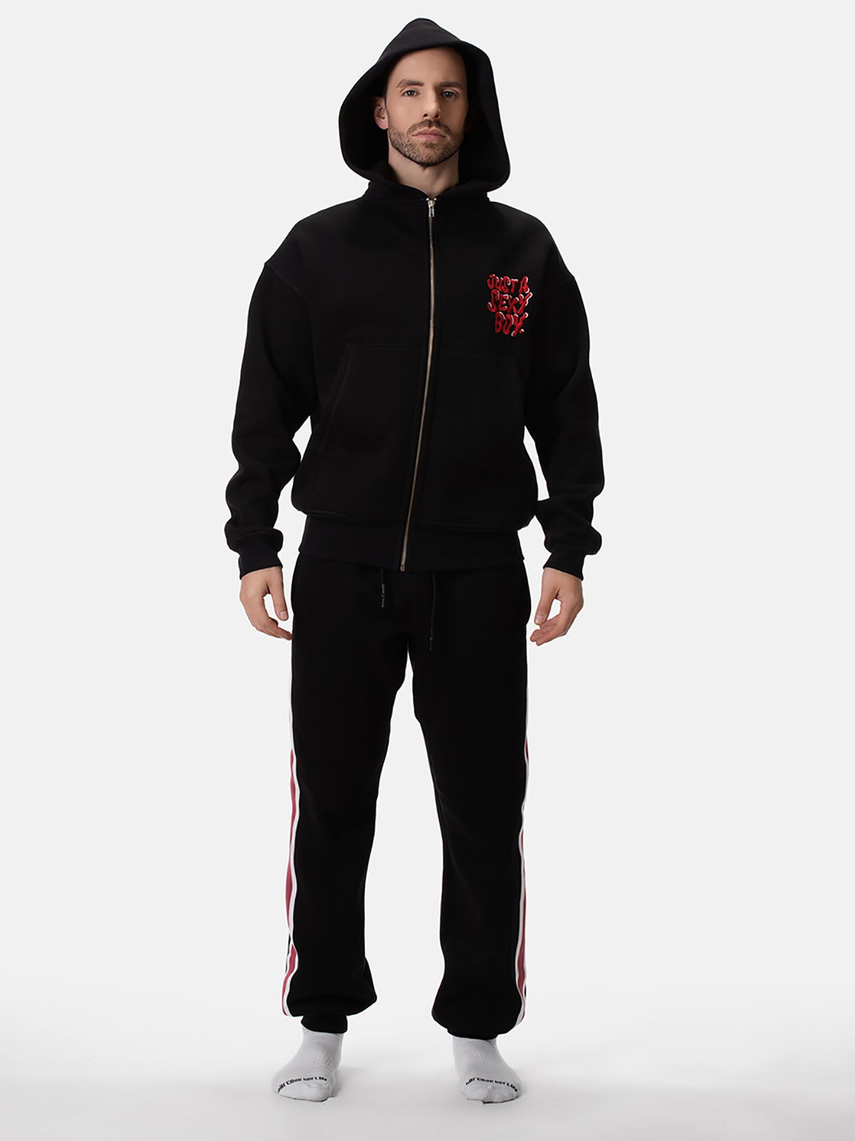 Brunos \  \ Barcode Berlin \ Jacket Hoodie Gadget | Black/Red