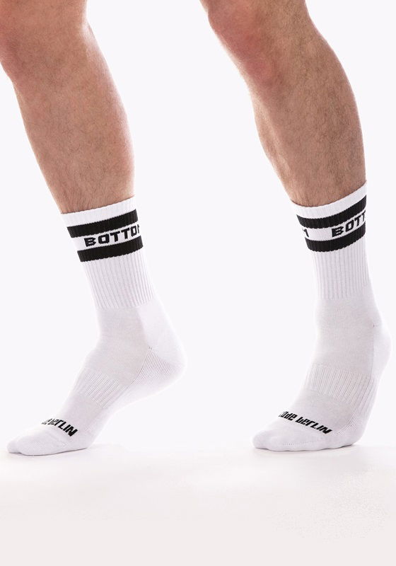 Brunos \ Socks \ Barcode Berlin \ Fetish Half Socks Bottom | White
