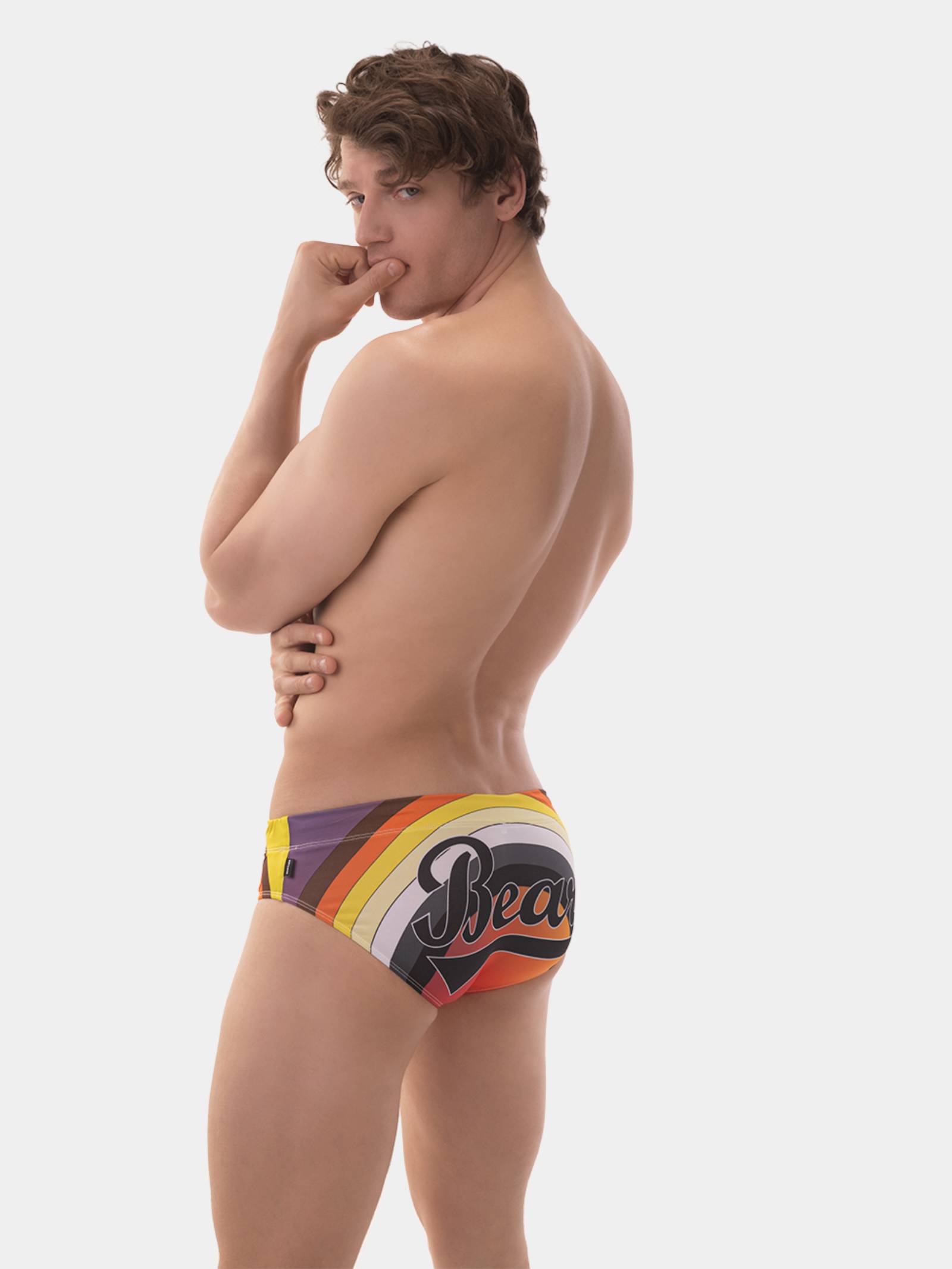 Brunos \ Pride Fashion \ Barcode Berlin \ Swim Brief Bear | Red/Brown