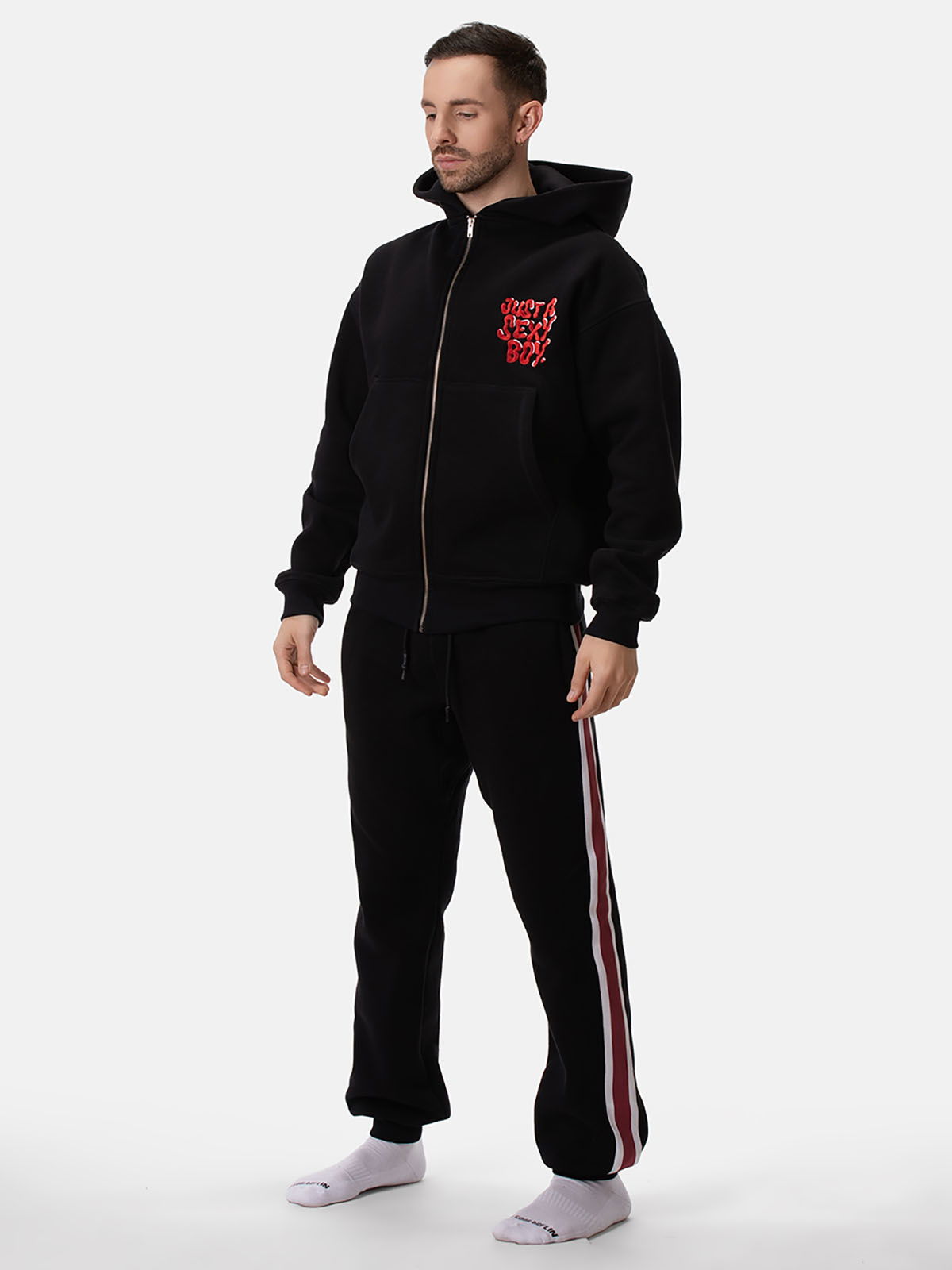 Brunos \  \ Barcode Berlin \ Jacket Hoodie Gadget | Black/Red