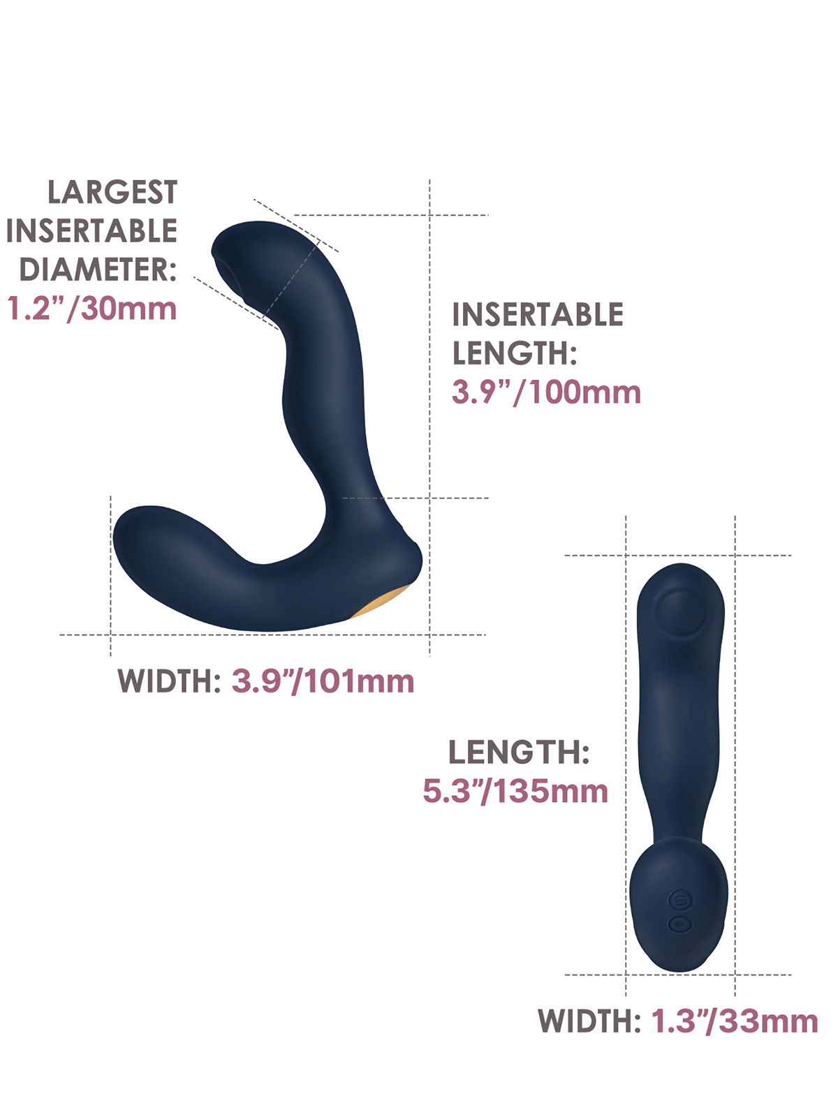 Brunos \ Prostata-Massierer \ SVAKOM \ Iker Neo Navy Blue Prostate Vibrator