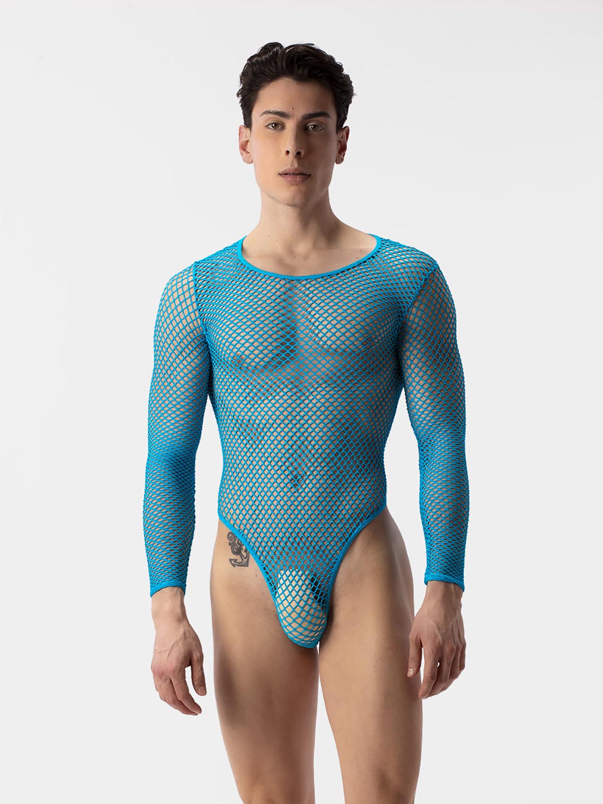 Brunos \ NEU \ Barcode Berlin \ Fishnet Body Como | Neonblue