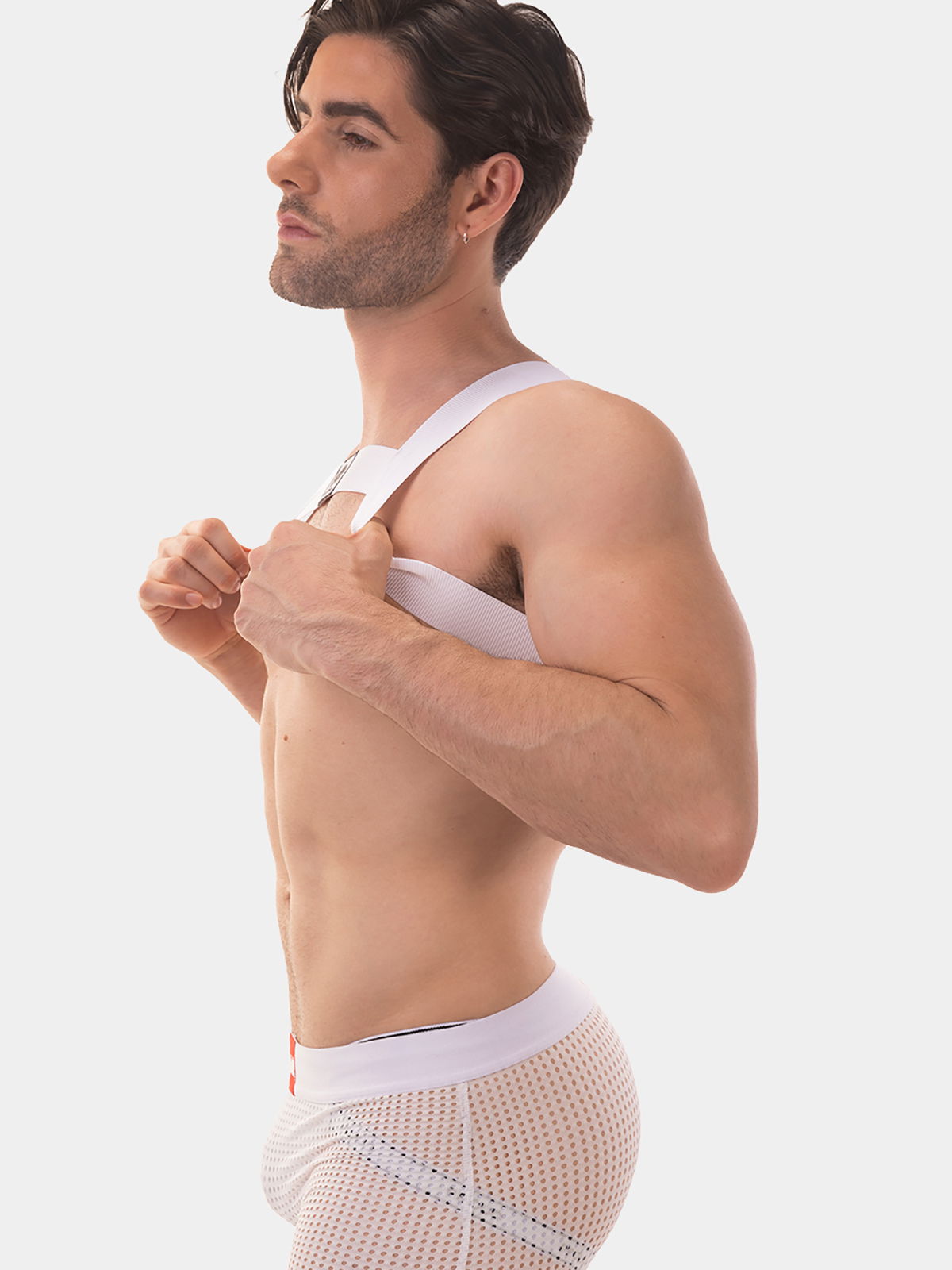 Brunos \ Neu \ Barcode Berlin \ Harness Leonsh | White