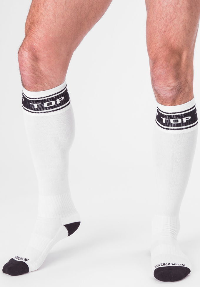 Brunos \ Socks \ Barcode Berlin \ Identity Football Socks Top | White|Black