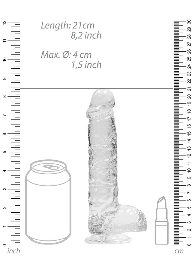 Brunos \ Dildos \ Shots Toys \ RealRock Dildo clear  8''/ 19 cm | Transparent