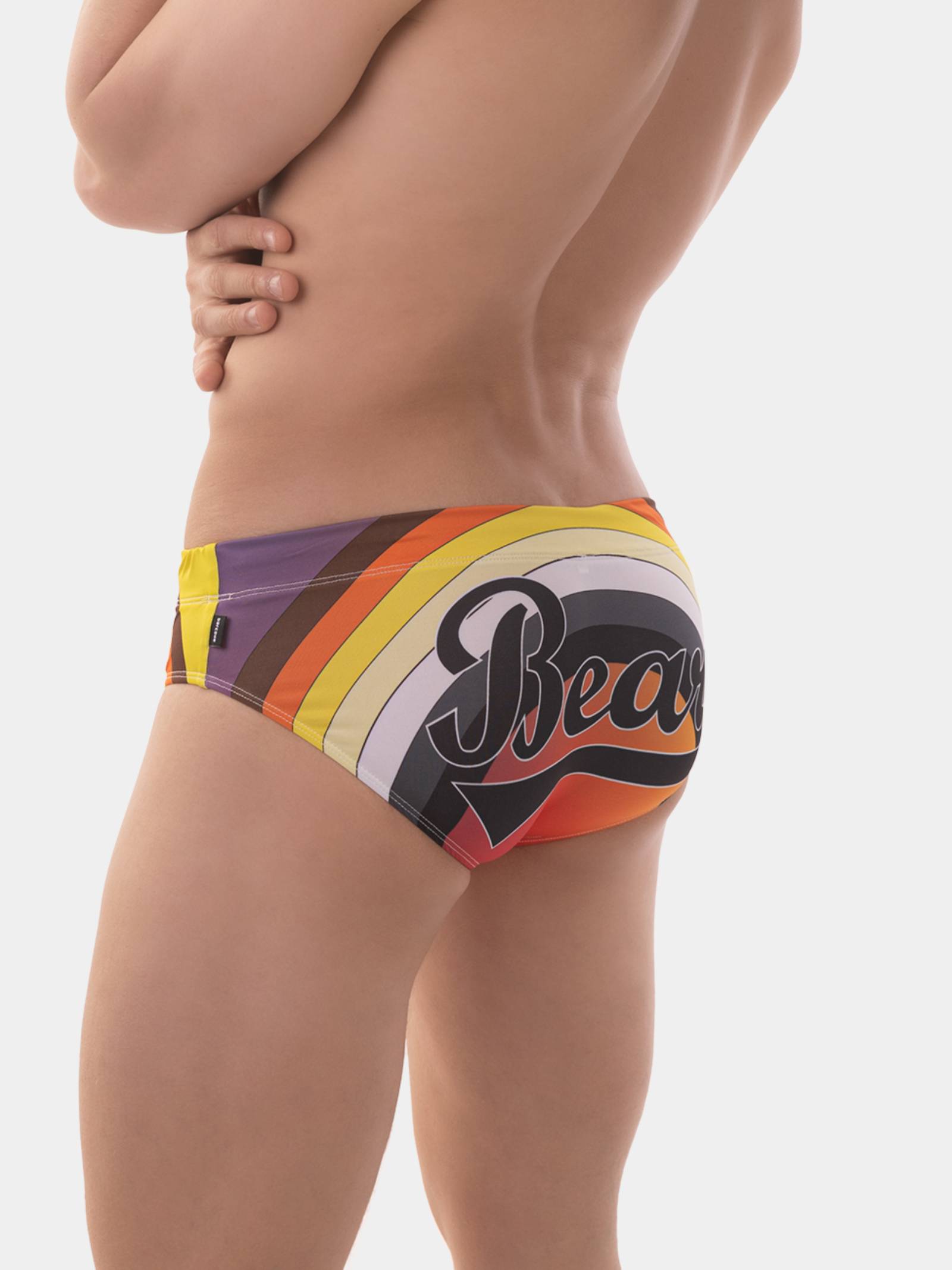 Brunos \ Pride Fashion \ Barcode Berlin \ Swim Brief Bear | Red/Brown