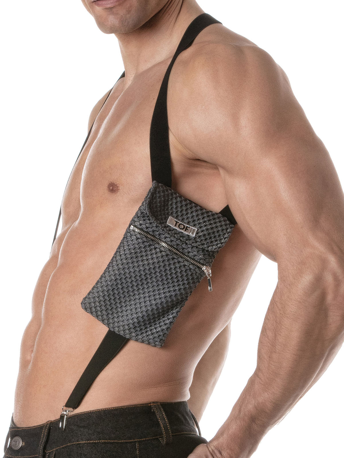 Brunos \  \ TOF Paris \ 3D Elastic Pocket Harness | Grey