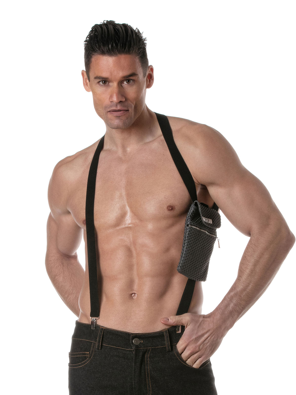 Brunos \  \ TOF Paris \ 3D Elastic Pocket Harness | Grey