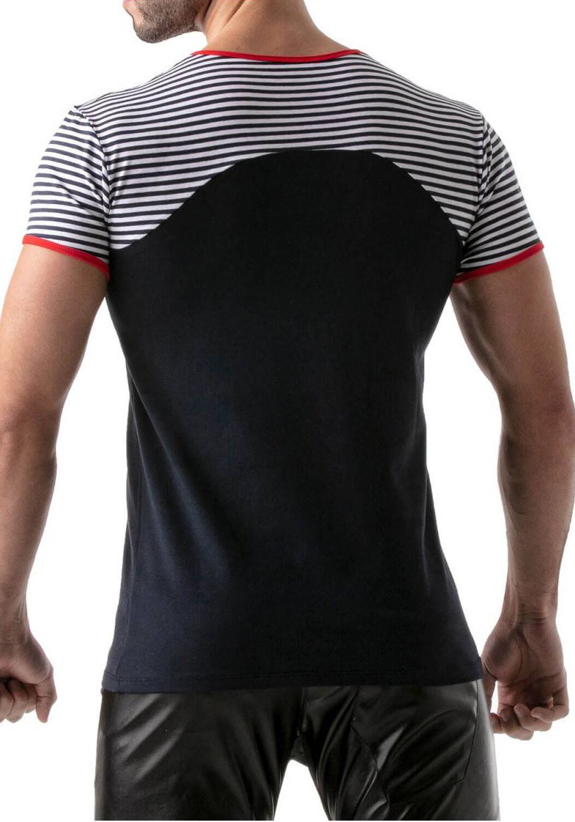 TOF Paris: T-Shirt Navy Stripes | Red 