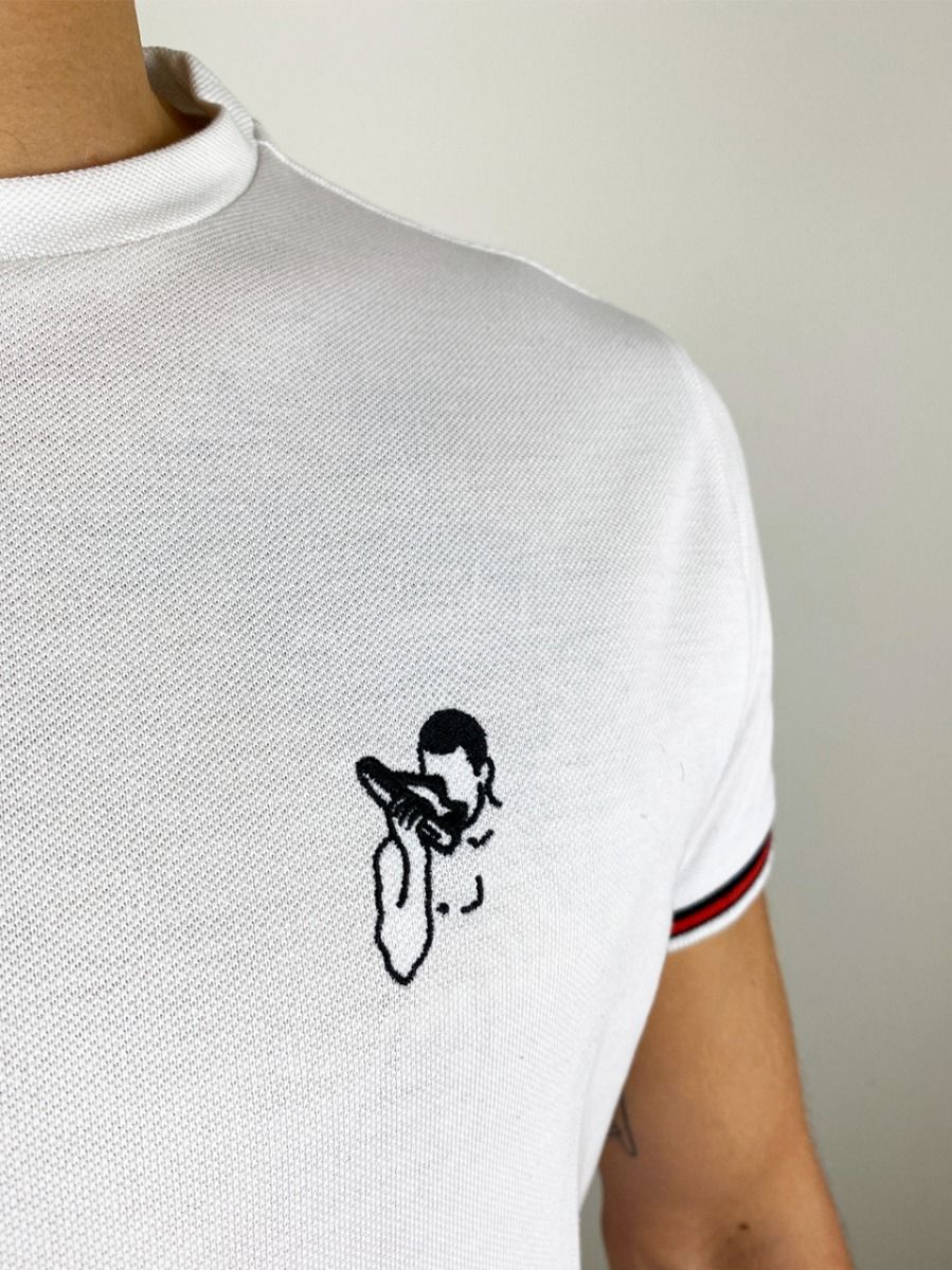 Brunos \ Mister B \ Mister B \ Shirt Urban Pique Sniff 100% Baumwolle | White