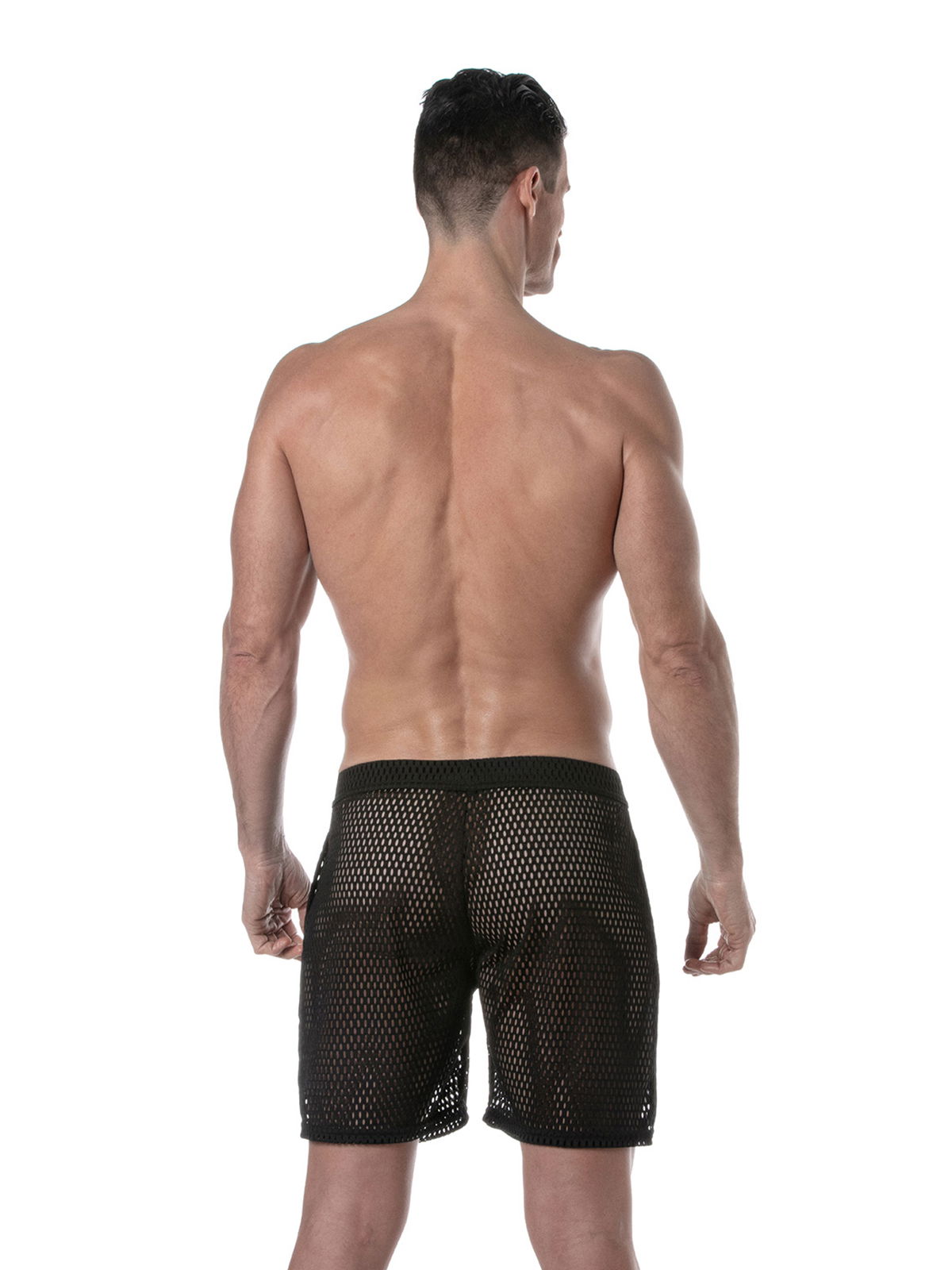 Brunos \ NEU \ TOF Paris \ See Through Mens Long Shorts | Black