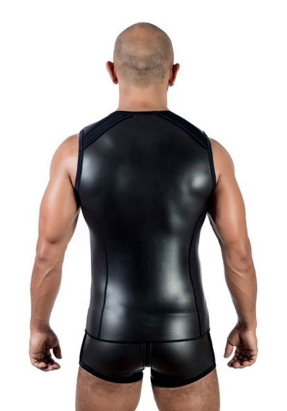 Brunos \ Mister B \ Mister B \ Neopren Sleeveless T Zip | Black
